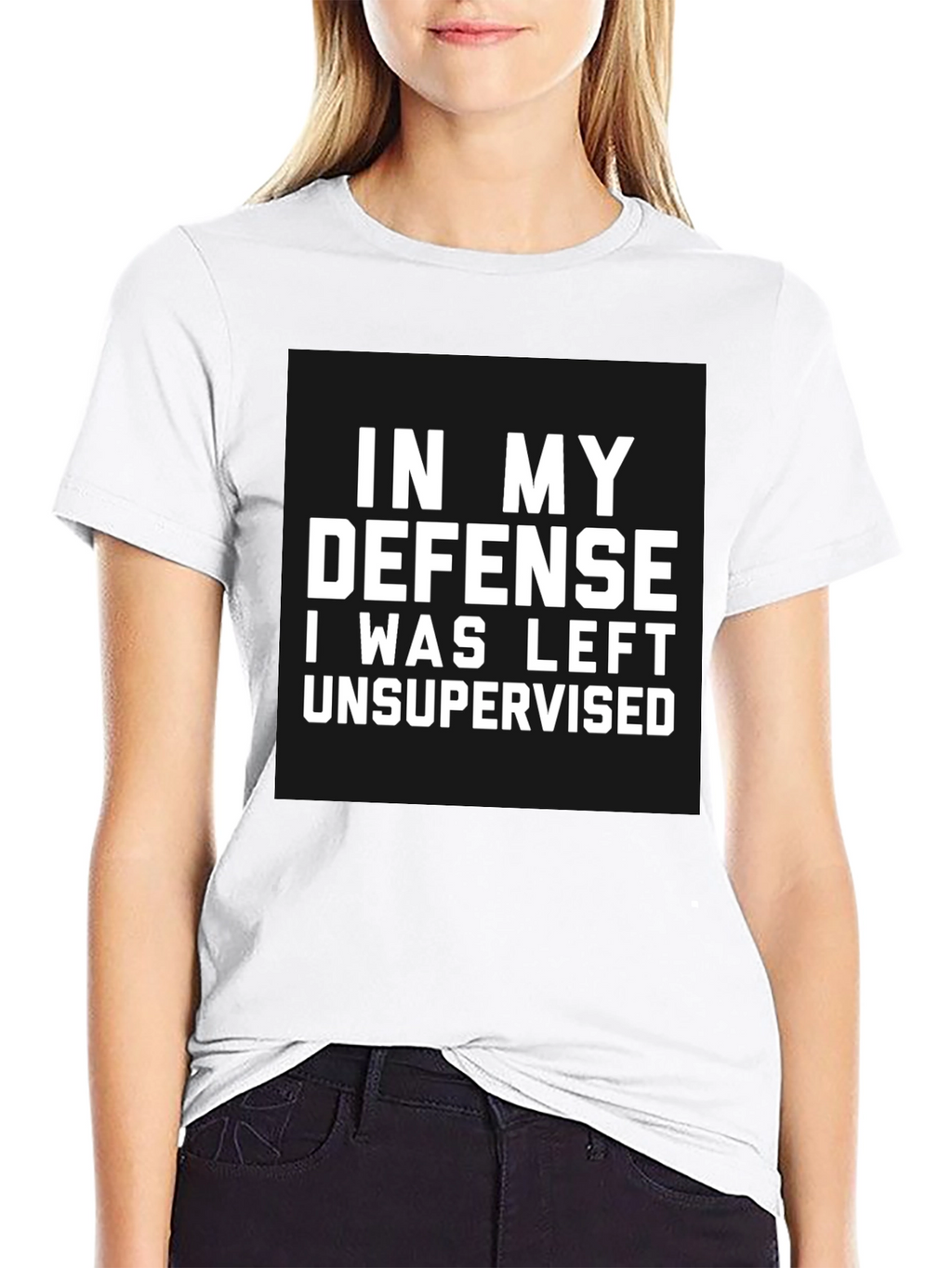 Funny Unsupervised Defense Black T-Shirt