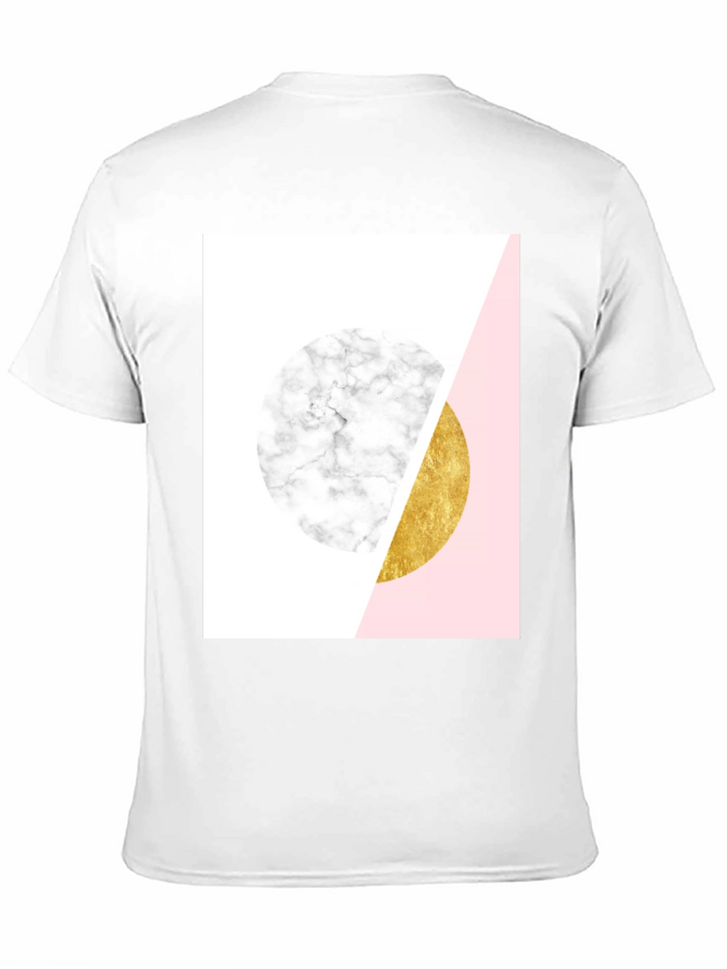 Geometric Marble and Gold Circle T-Shirt