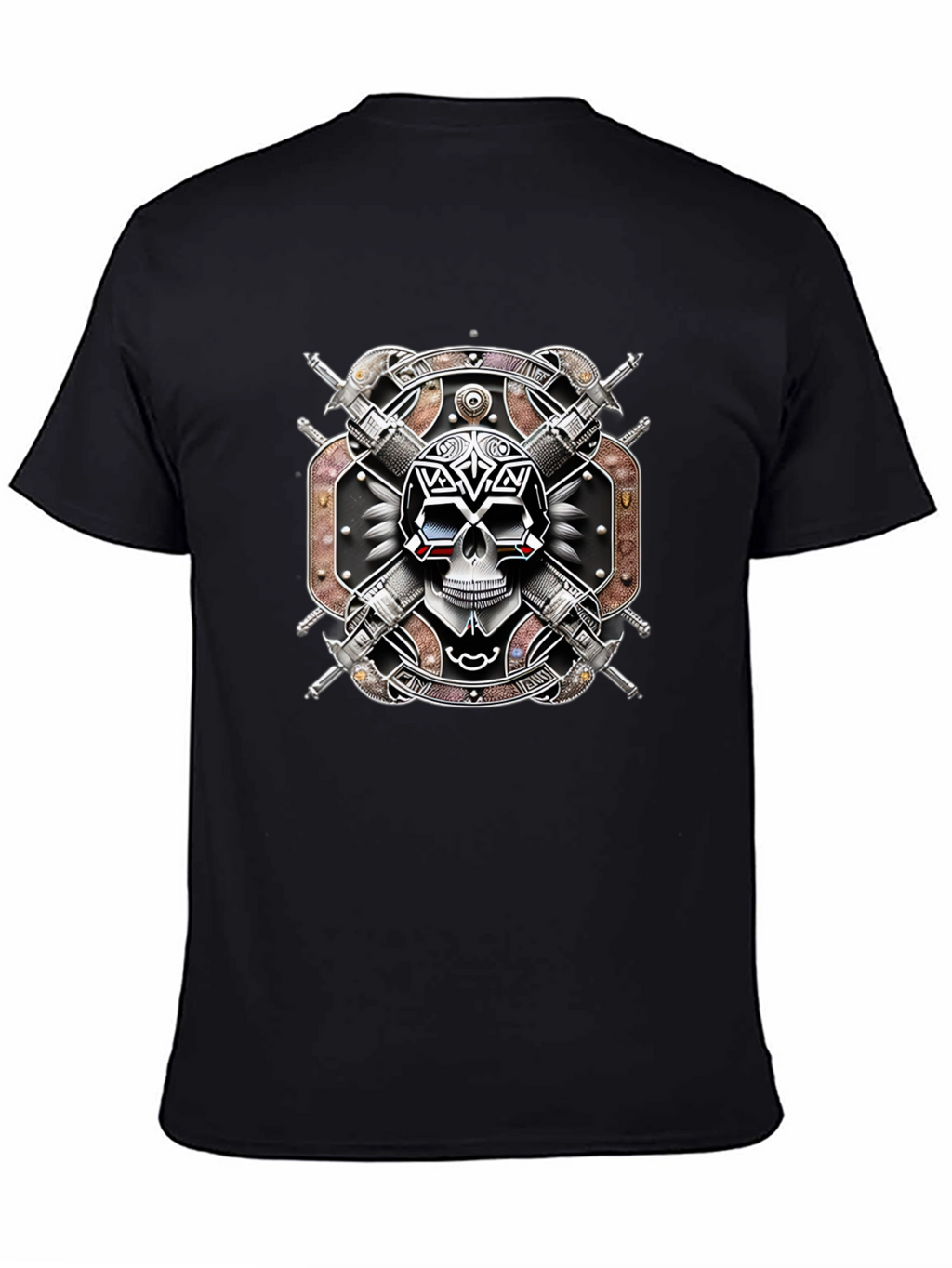 Skull & Swords Graphic Tee - Edgy Style