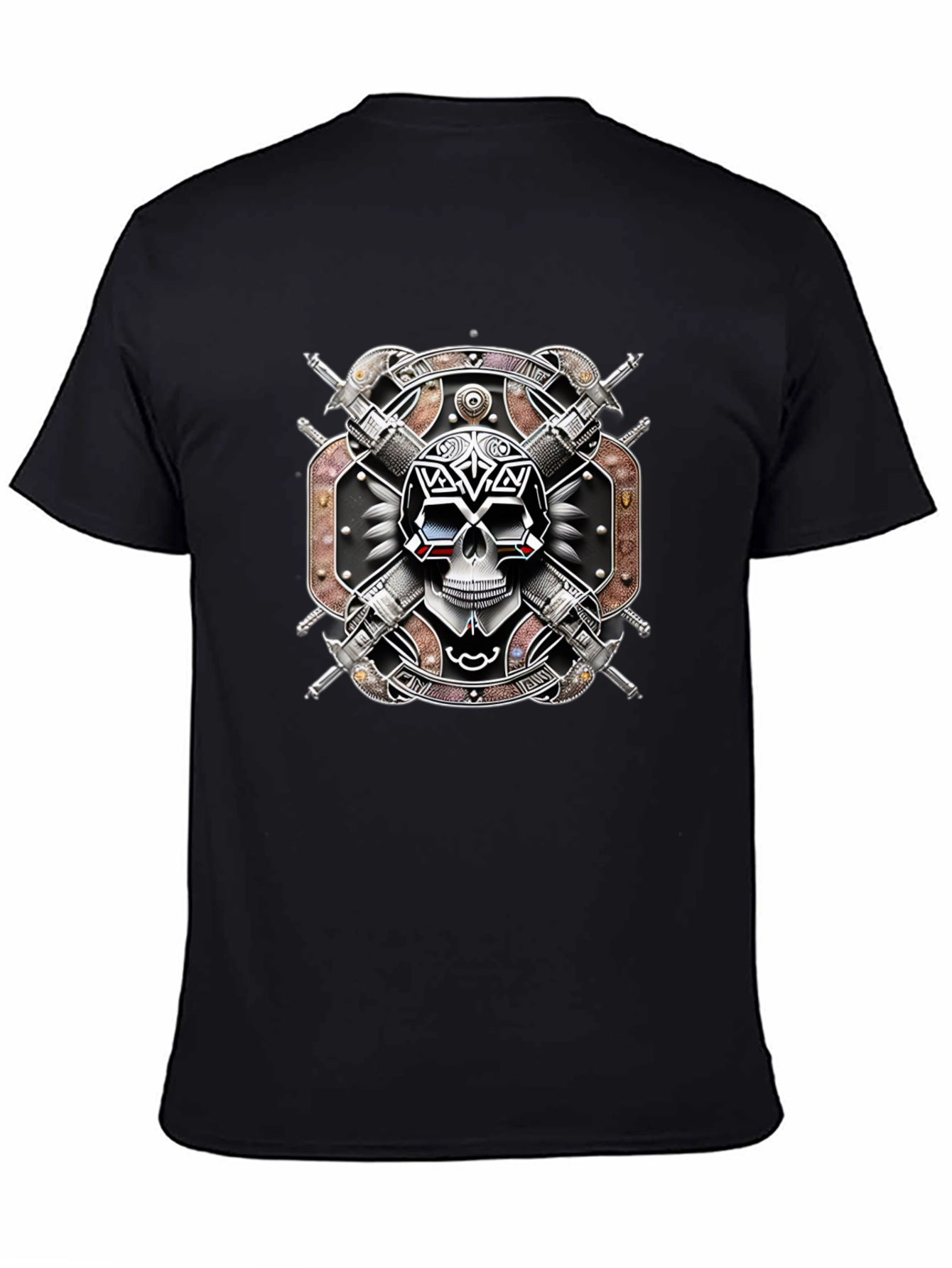 Skull & Swords Graphic Tee - Edgy Style