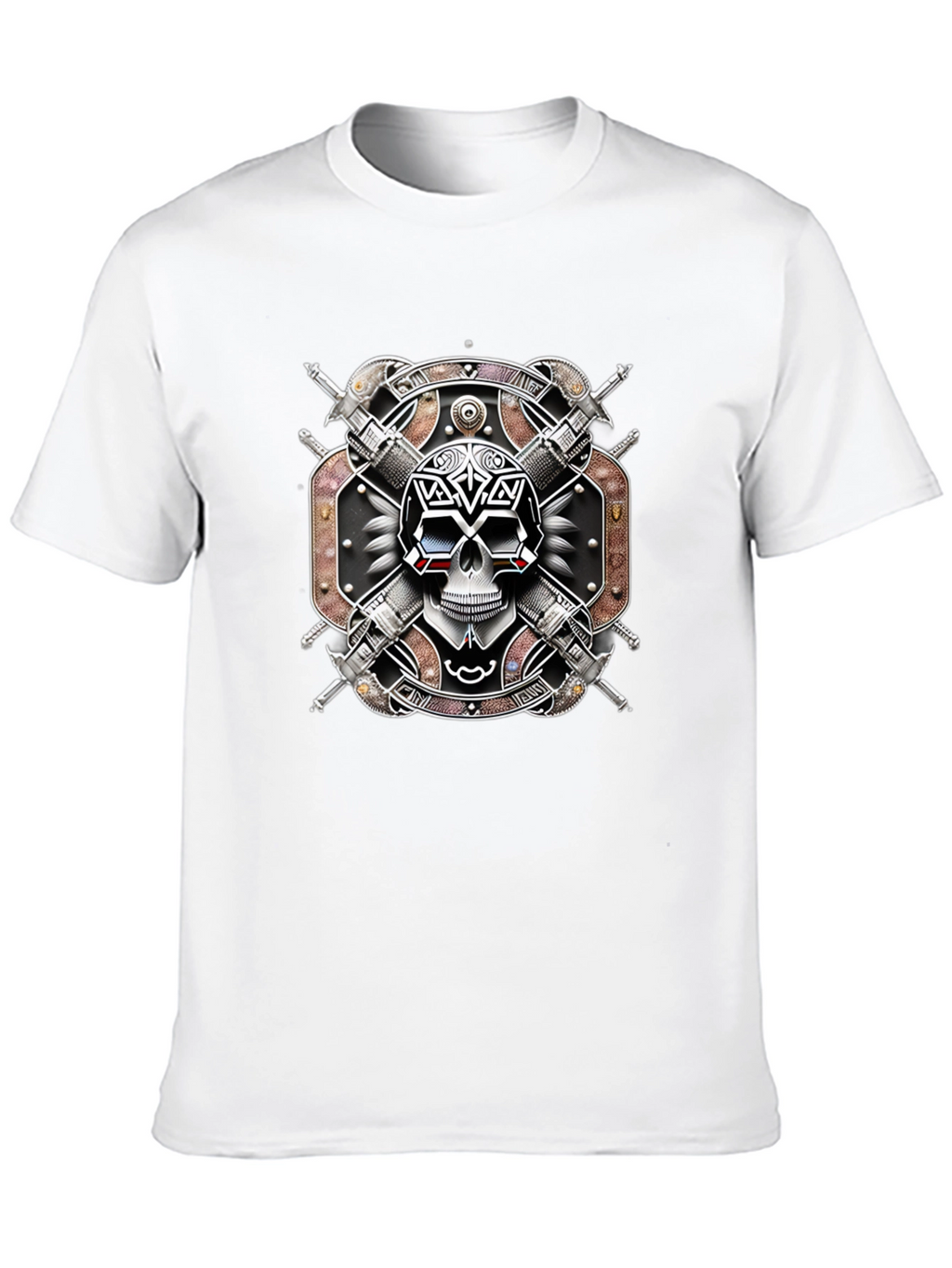 Skull & Swords Graphic Tee - Edgy Style