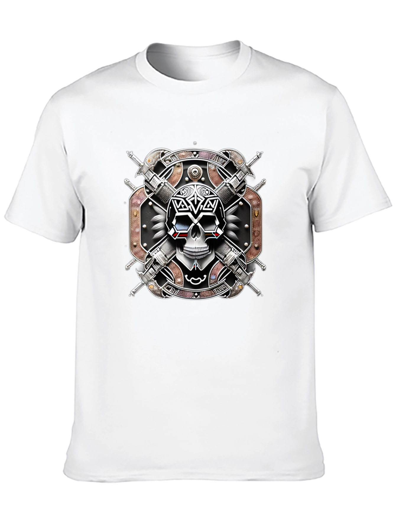 Skull & Swords Graphic Tee - Edgy Style