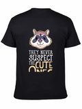 Cute Raccoon T-Shirt - They Never Suspect!