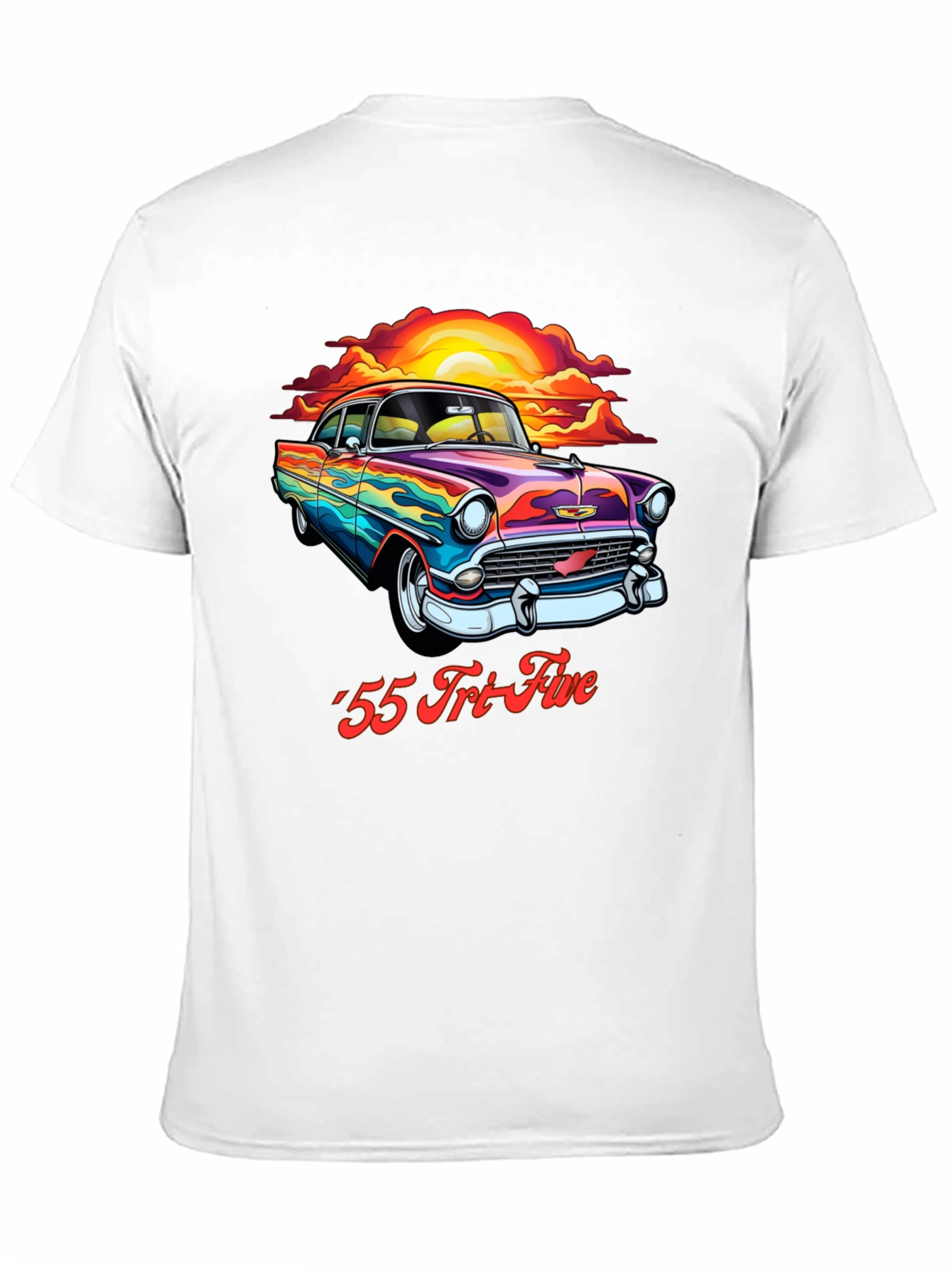Retro 55 Tri-Five Car Graphic T-Shirt