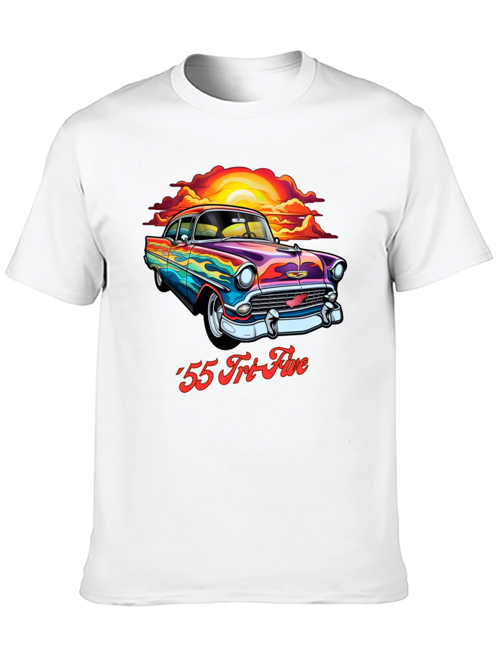 Retro 55 Tri-Five Car Graphic T-Shirt