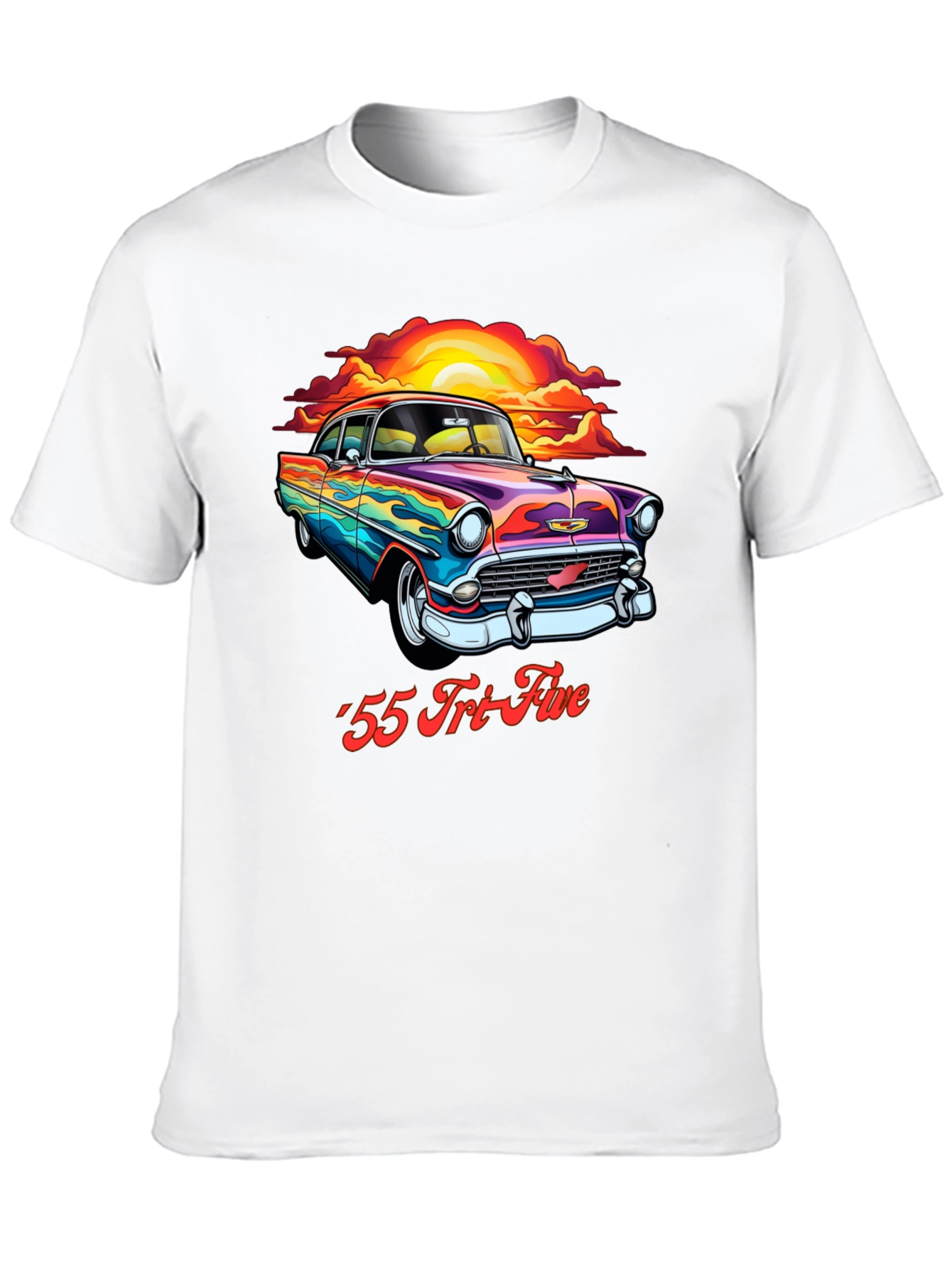 Retro 55 Tri-Five Car Graphic T-Shirt