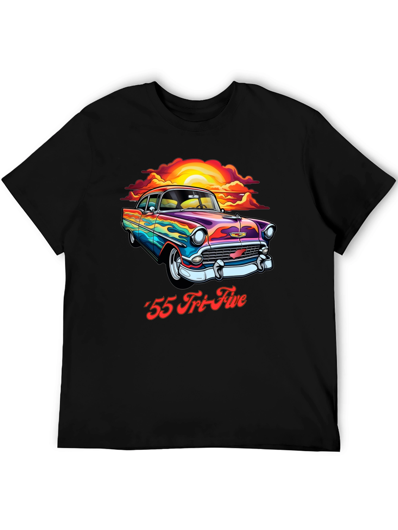 Retro 55 Tri-Five Car Graphic T-Shirt
