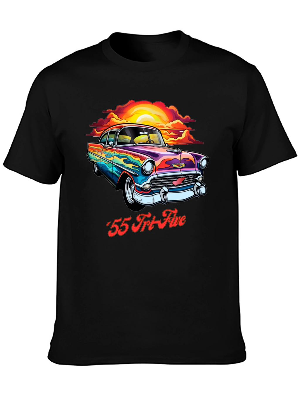 Retro 55 Tri-Five Car Graphic T-Shirt