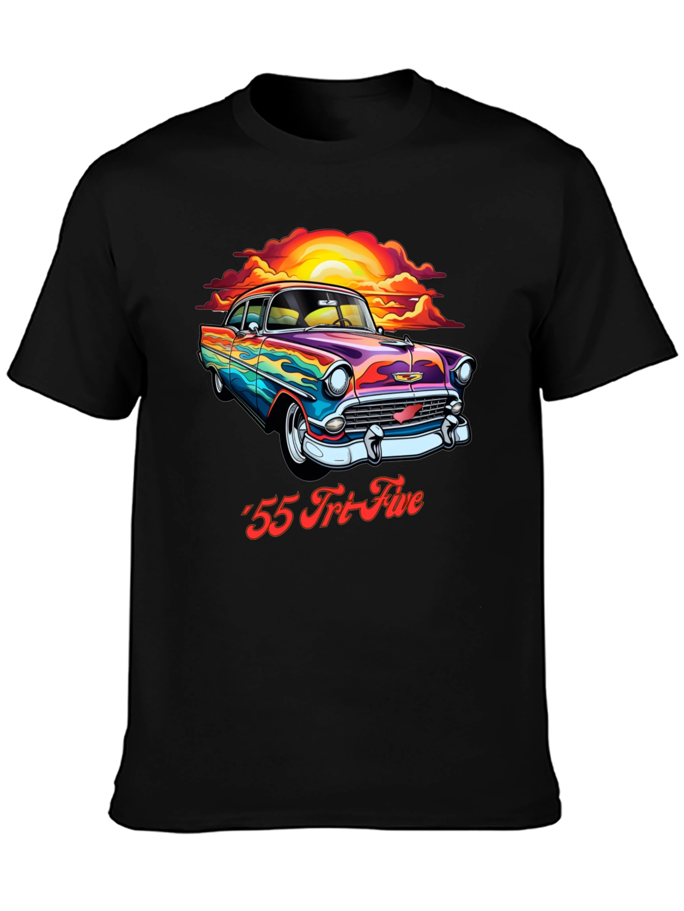 Retro 55 Tri-Five Car Graphic T-Shirt