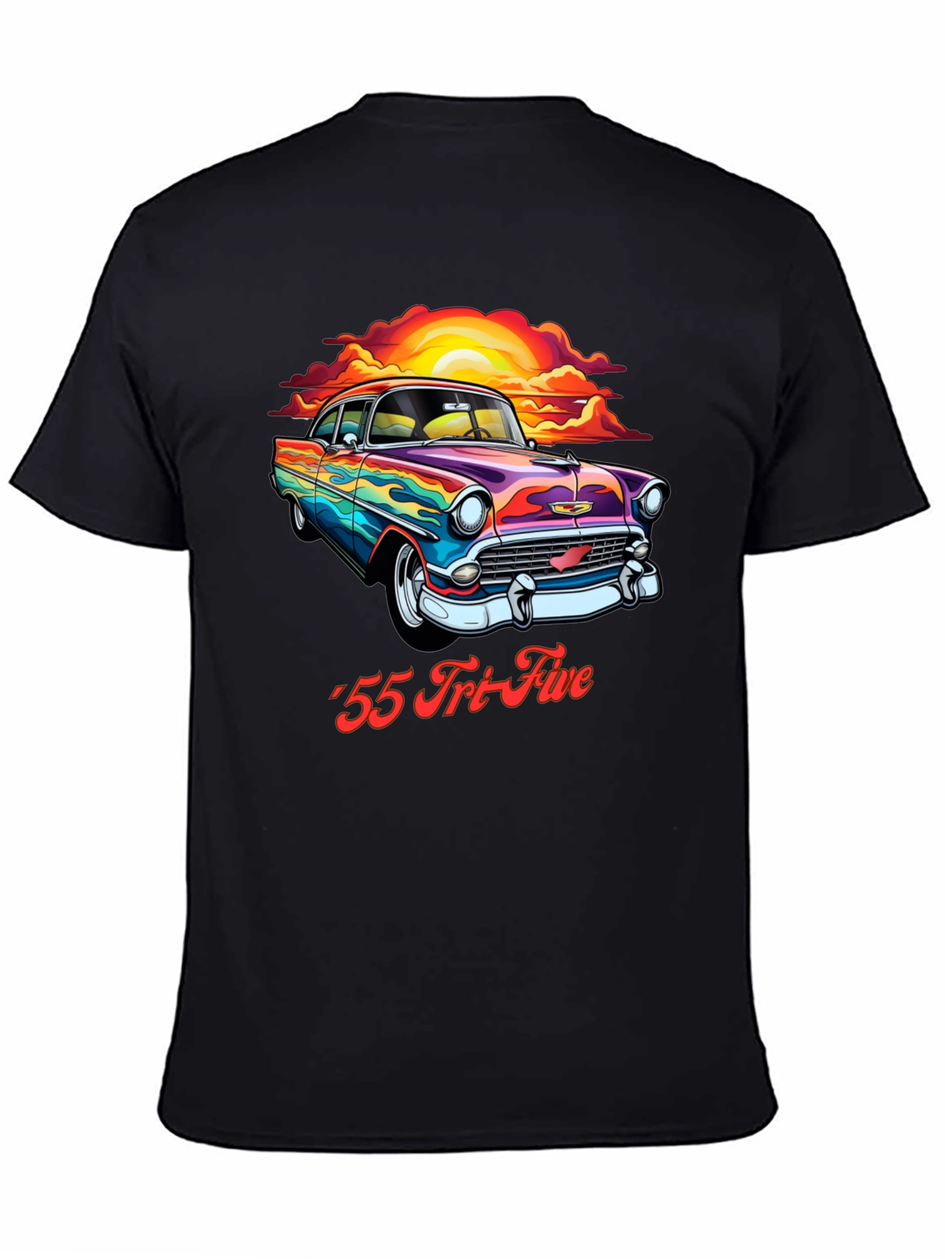 Retro 55 Tri-Five Car Graphic T-Shirt