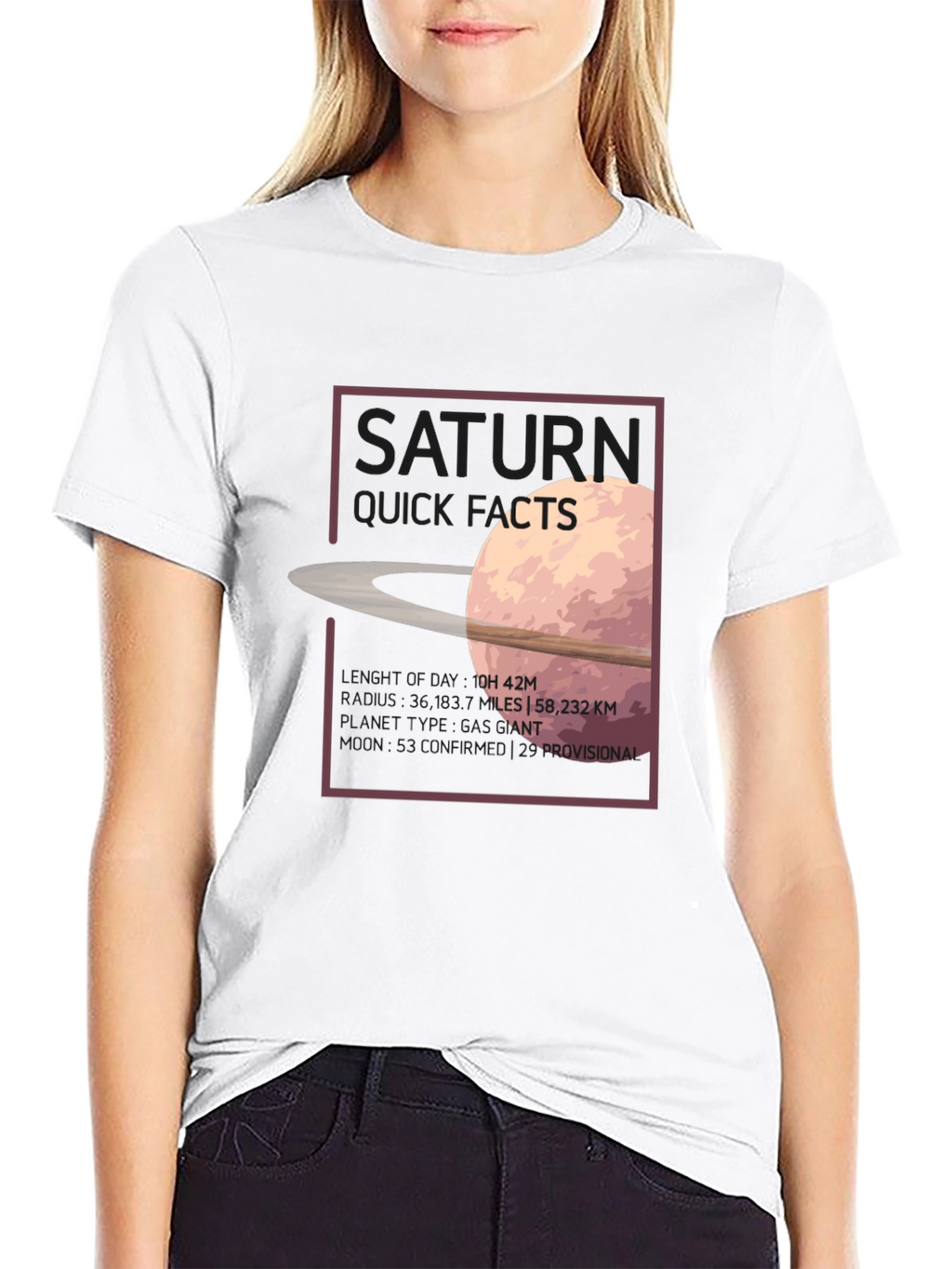 Saturn Quick Facts Graphic T-Shirt