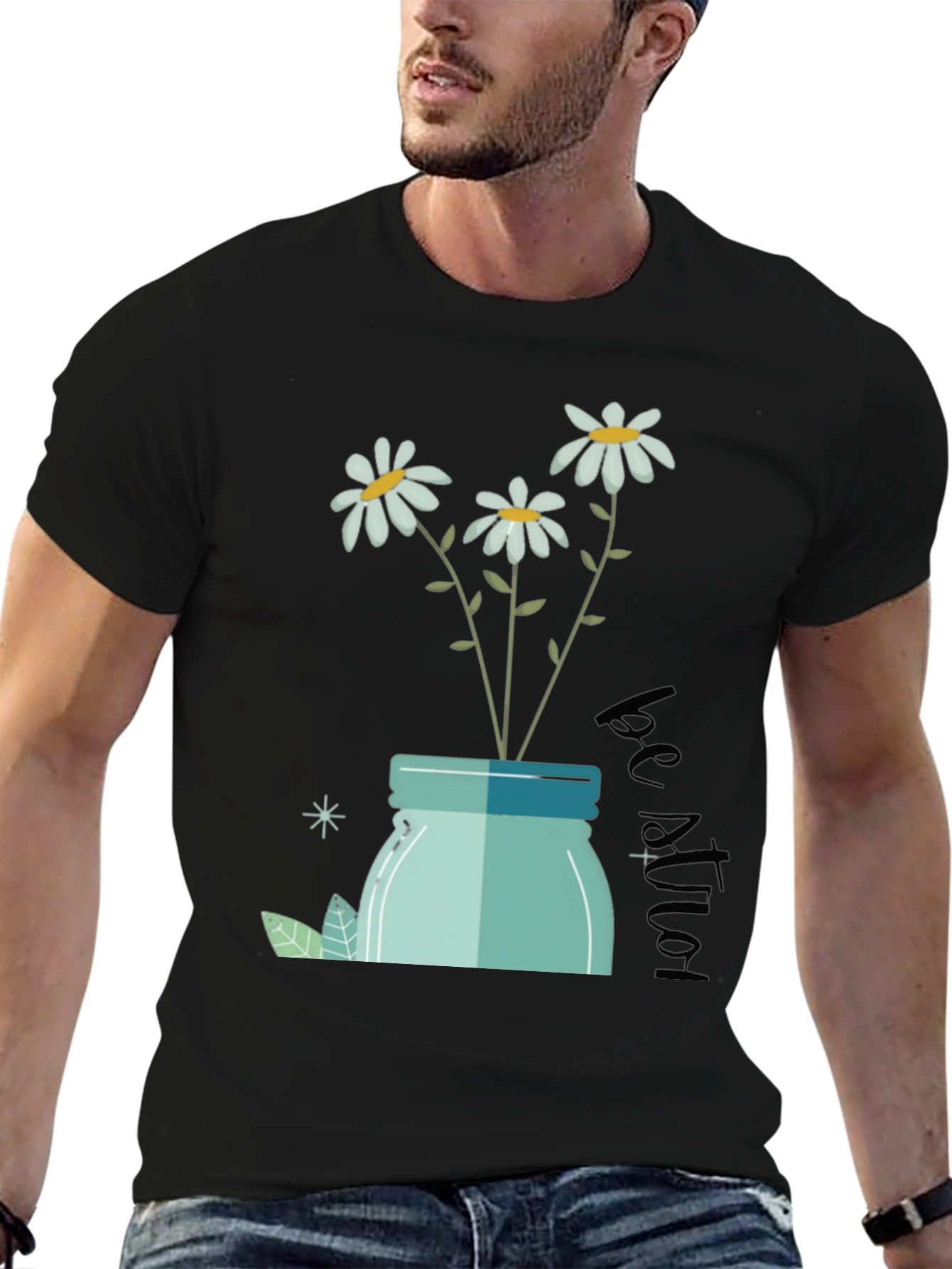 Daisy Jar Graphic Tee - Be Kind T-Shirt