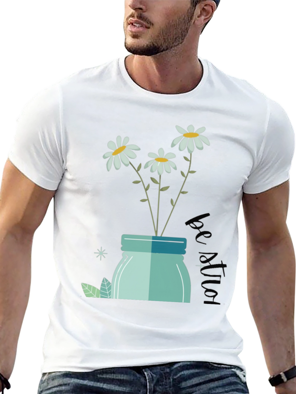 Daisy Jar Graphic Tee - Be Kind T-Shirt