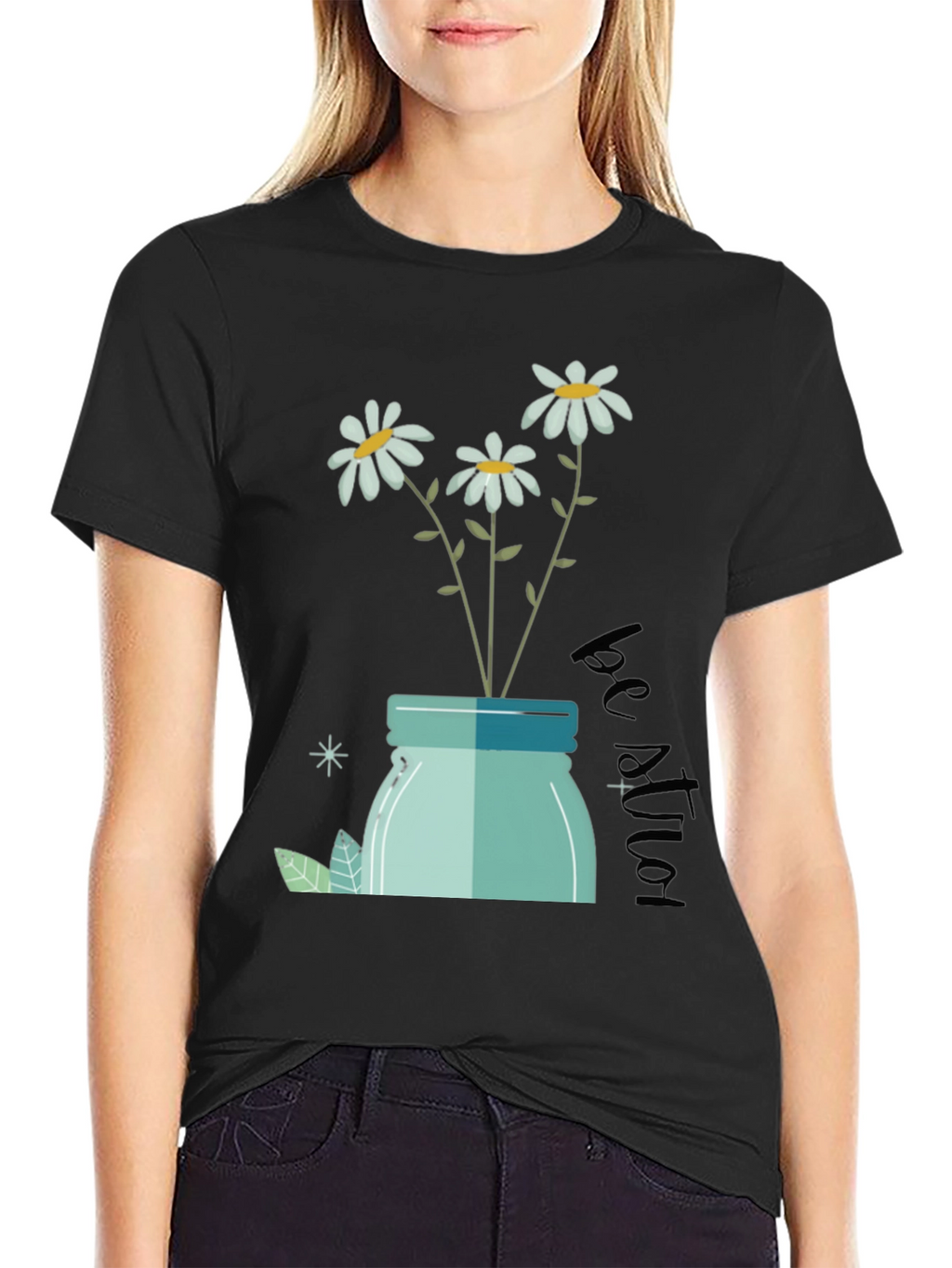 Daisy Jar Graphic Tee - Be Kind T-Shirt