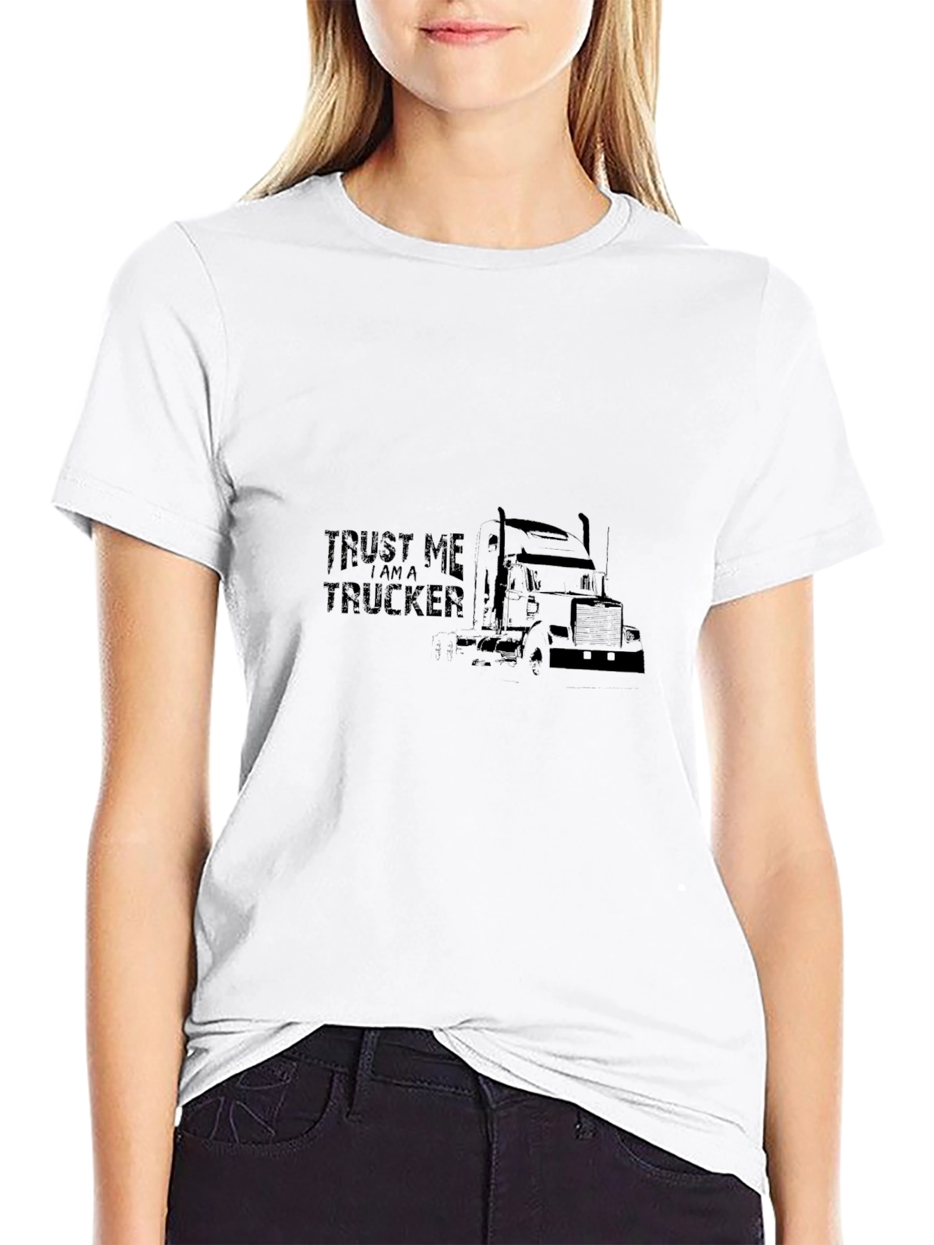 Trust Me Im a Trucker Black T-Shirt