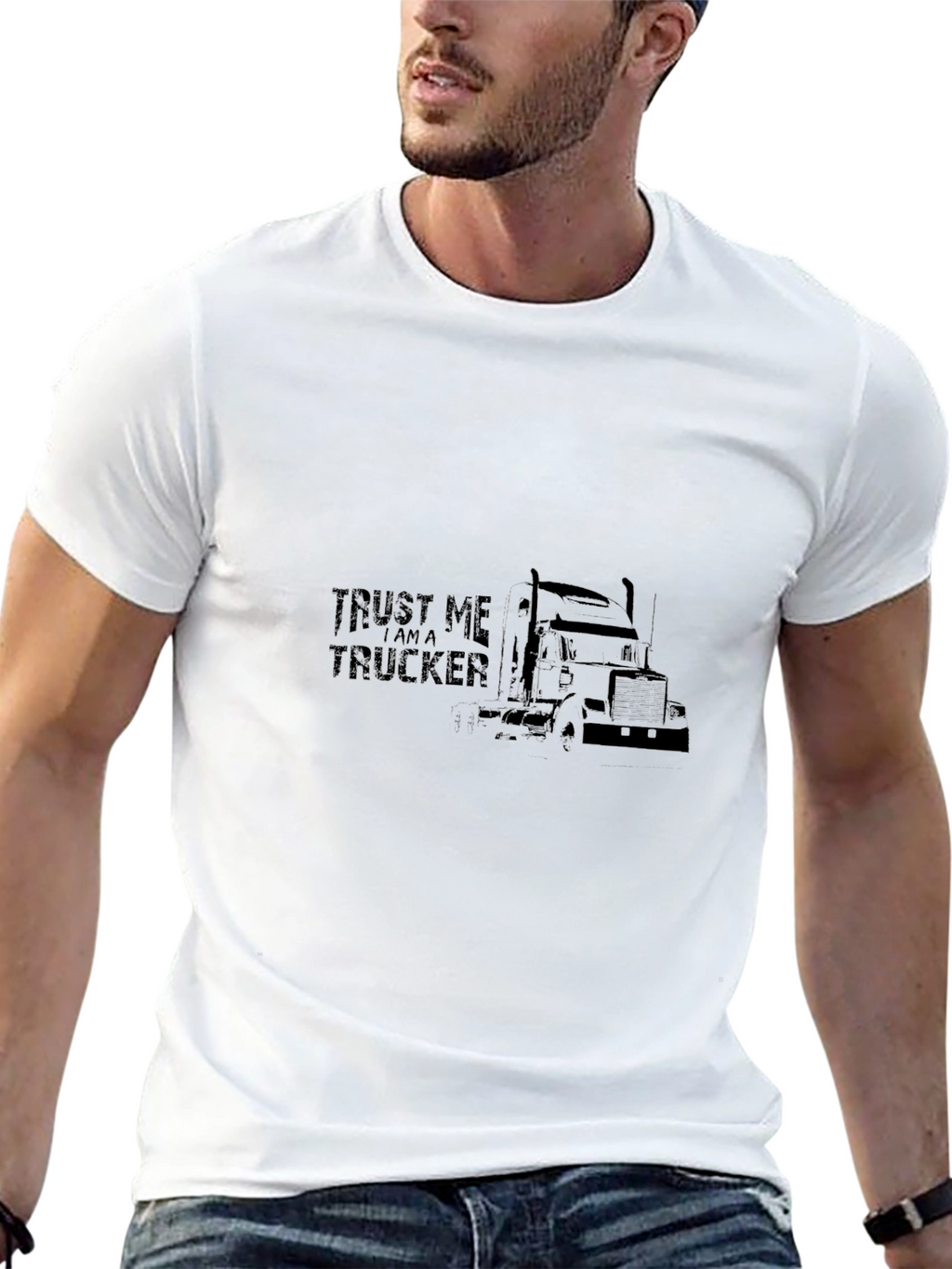 Trust Me Im a Trucker Black T-Shirt