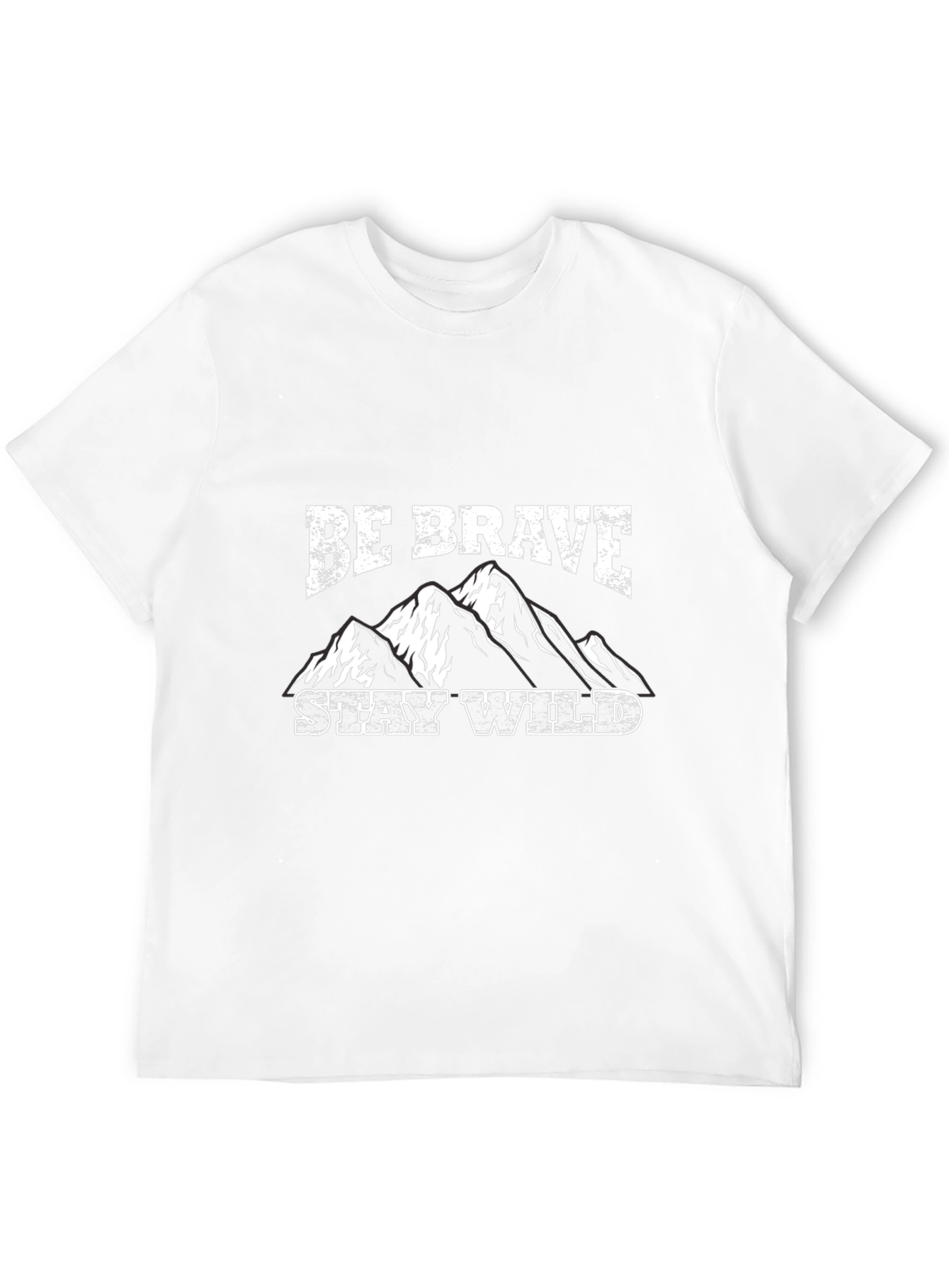Be Brave Stay Wild Graphic Tee - Black
