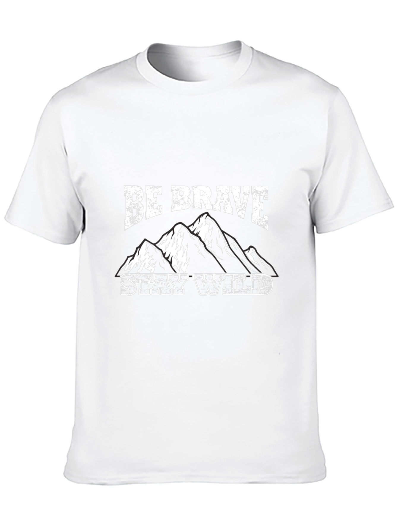Be Brave Stay Wild Graphic Tee - Black