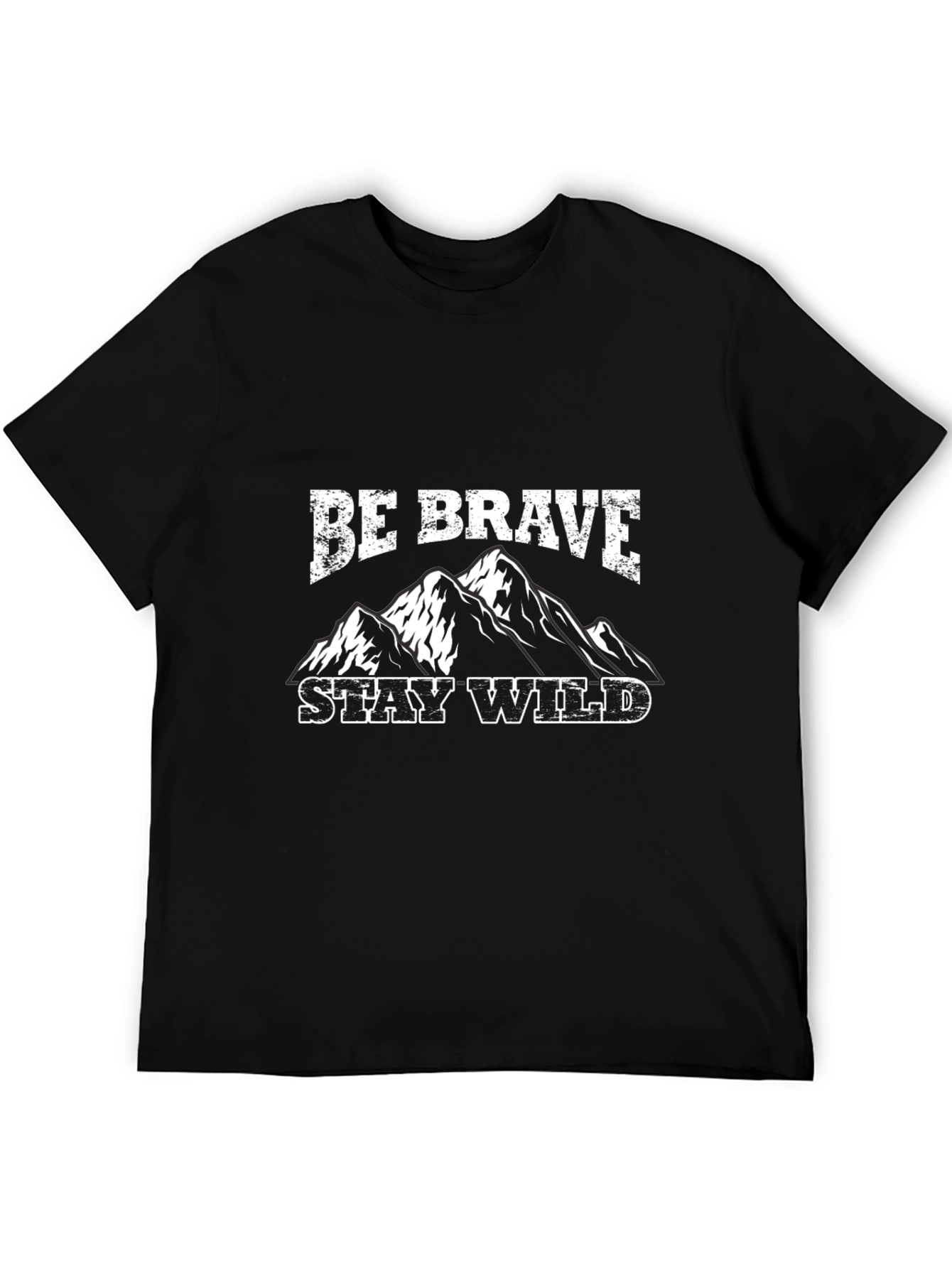 Be Brave Stay Wild Graphic Tee - Black