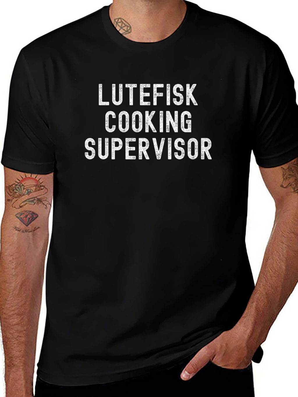 Lutefisk Cooking Supervisor Black T-Shirt