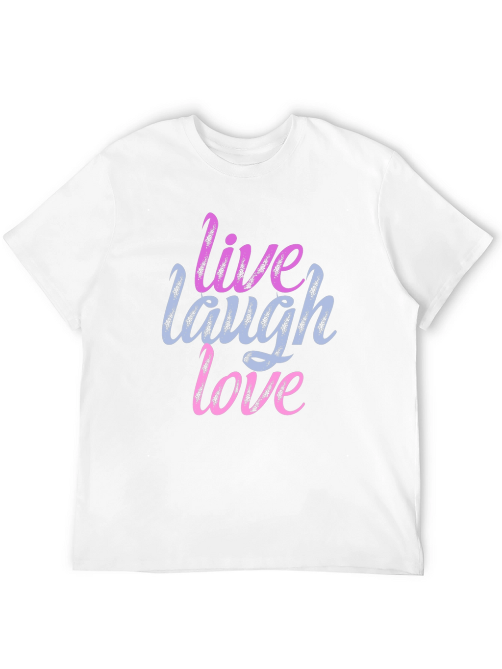 Live Laugh Love Graphic Print Black T-Shirt