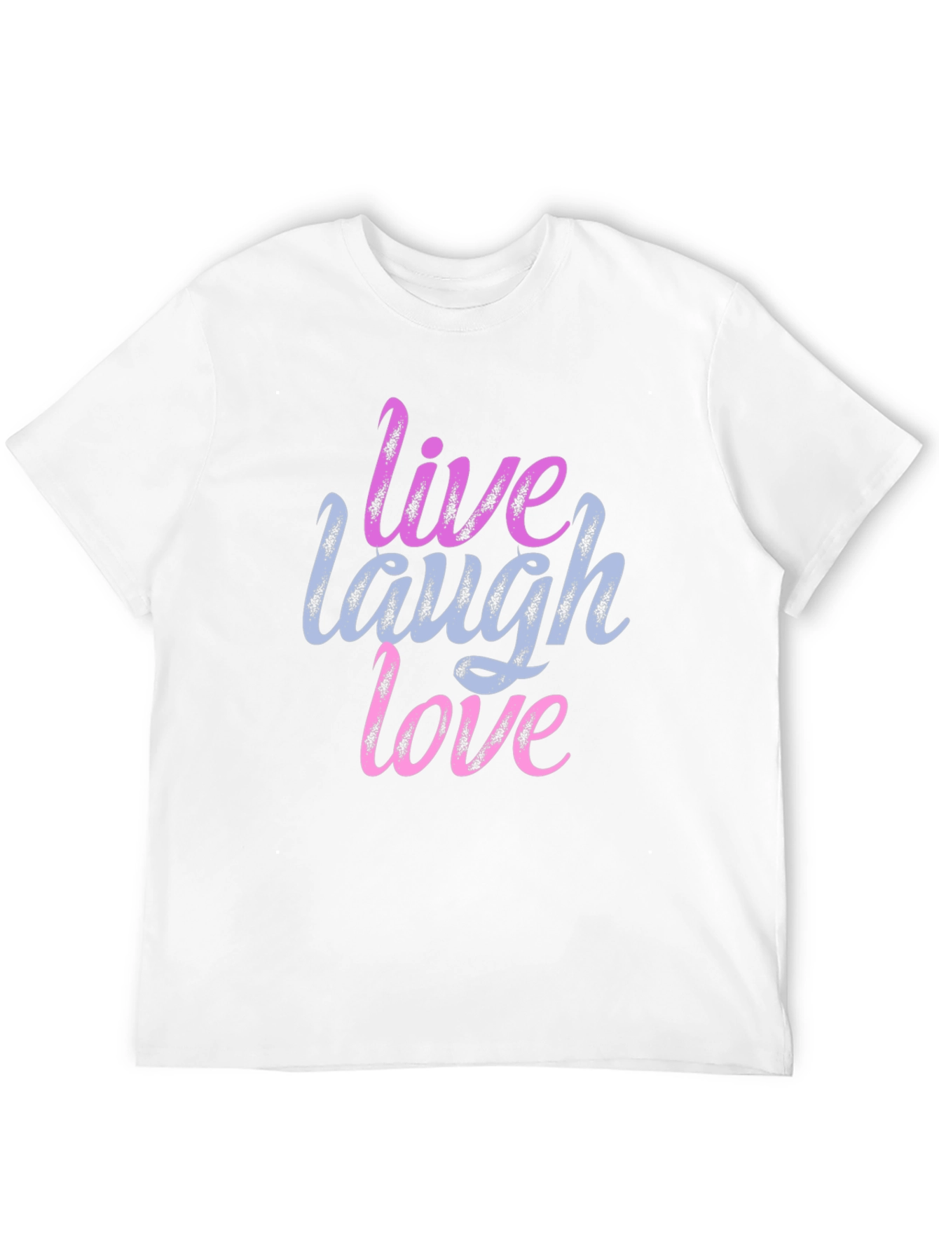 Live Laugh Love Graphic Print Black T-Shirt