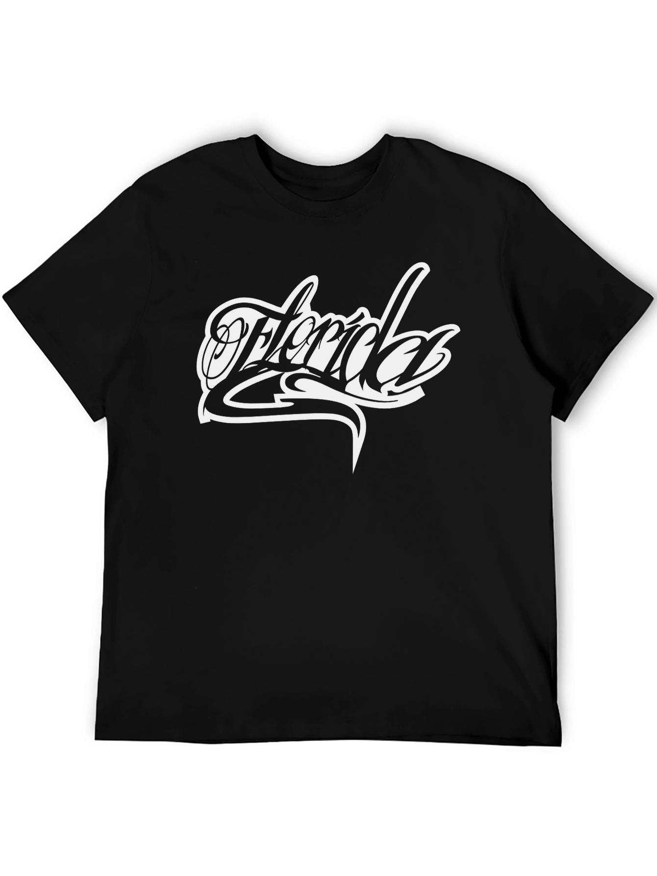 Florida Graphic Print Black T-Shirt