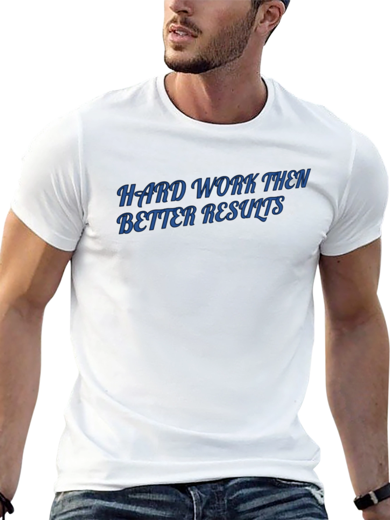 Hard Work Results Mens Black T-Shirt