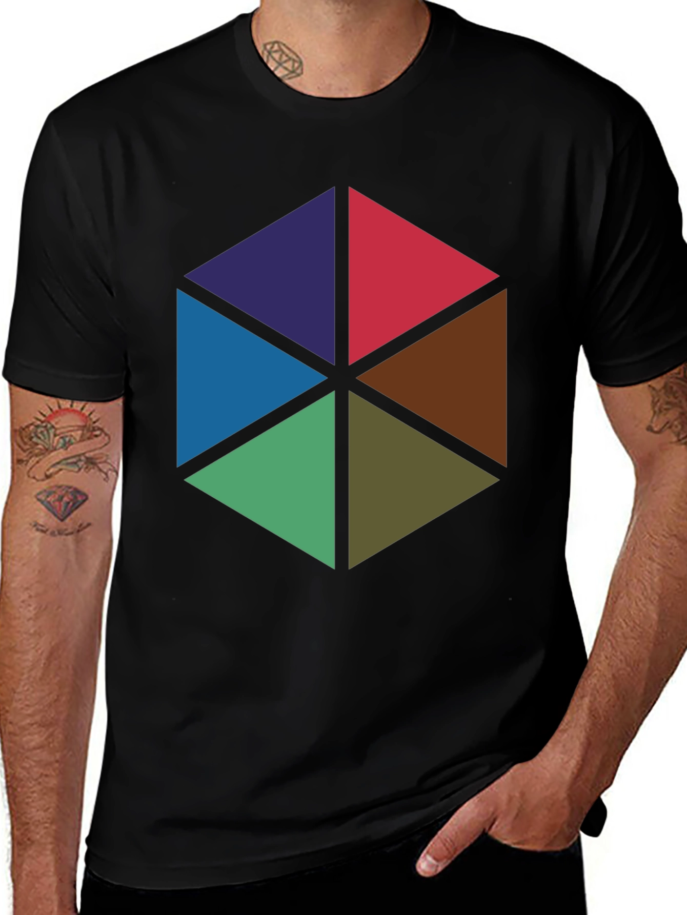 Geometric Triangles T-Shirt - Bold & Modern Design