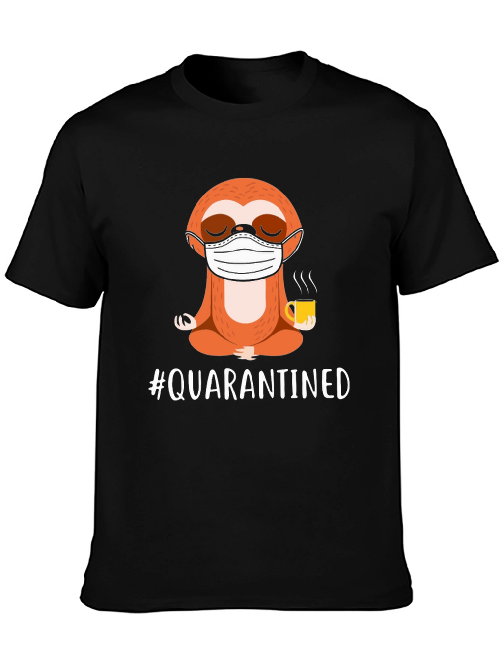 Quarantined Sloth T-Shirt - Black