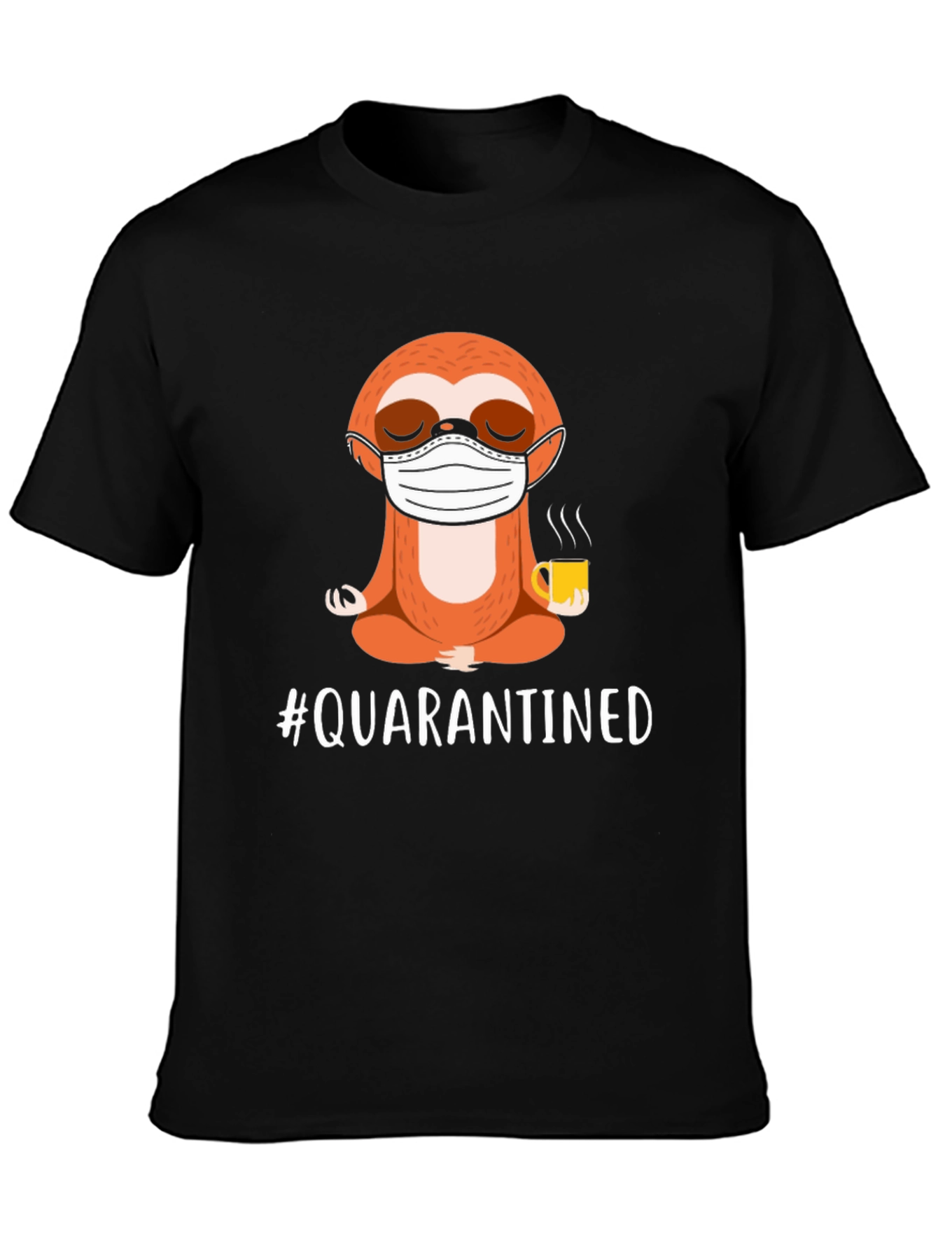 Quarantined Sloth T-Shirt - Black