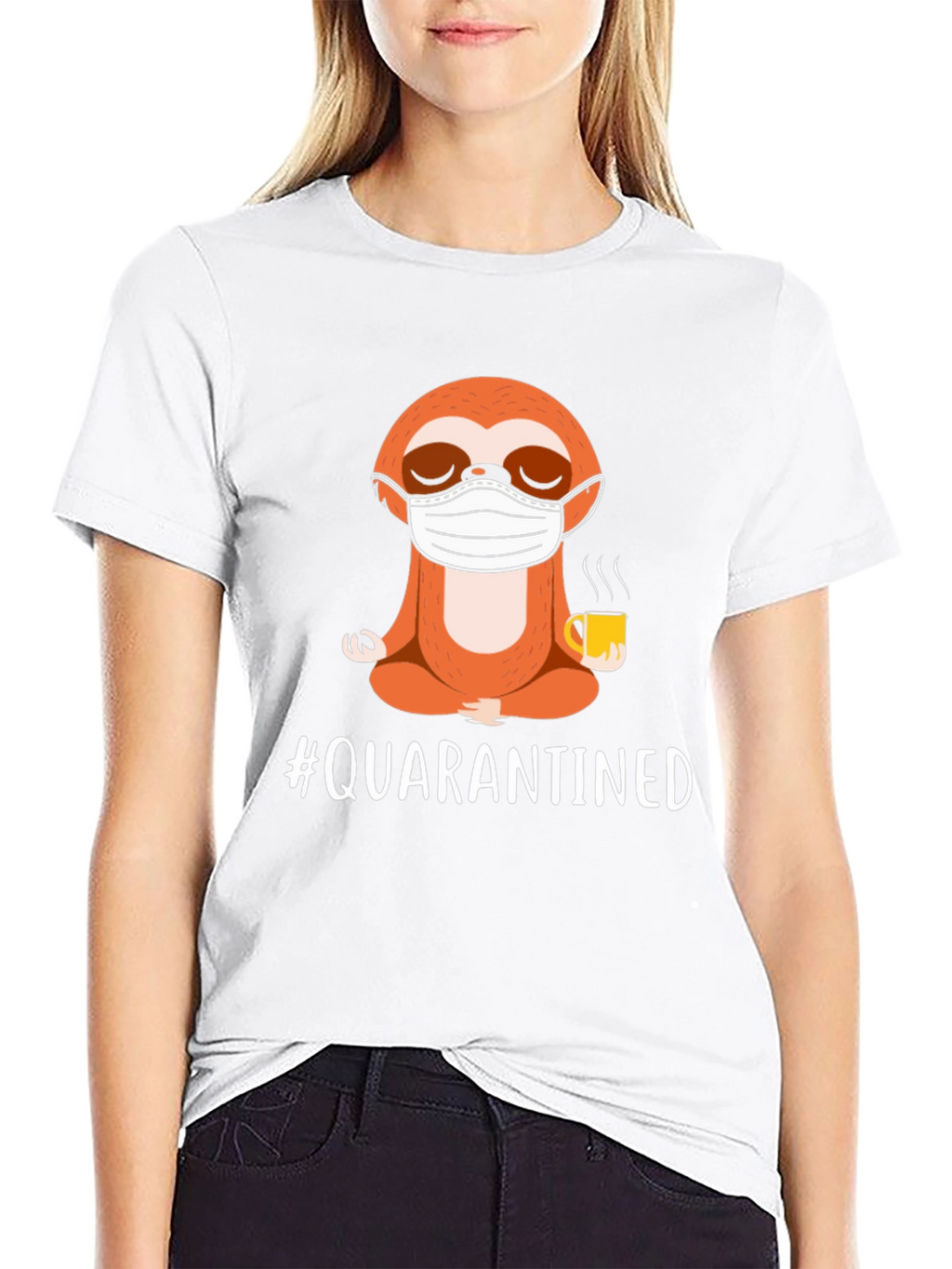 Quarantined Sloth T-Shirt - Black
