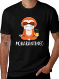 Quarantined Sloth T-Shirt - Black