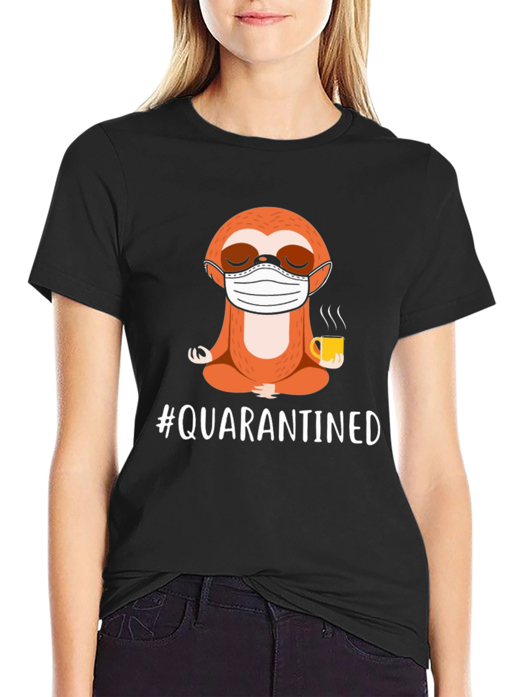 Quarantined Sloth T-Shirt - Black