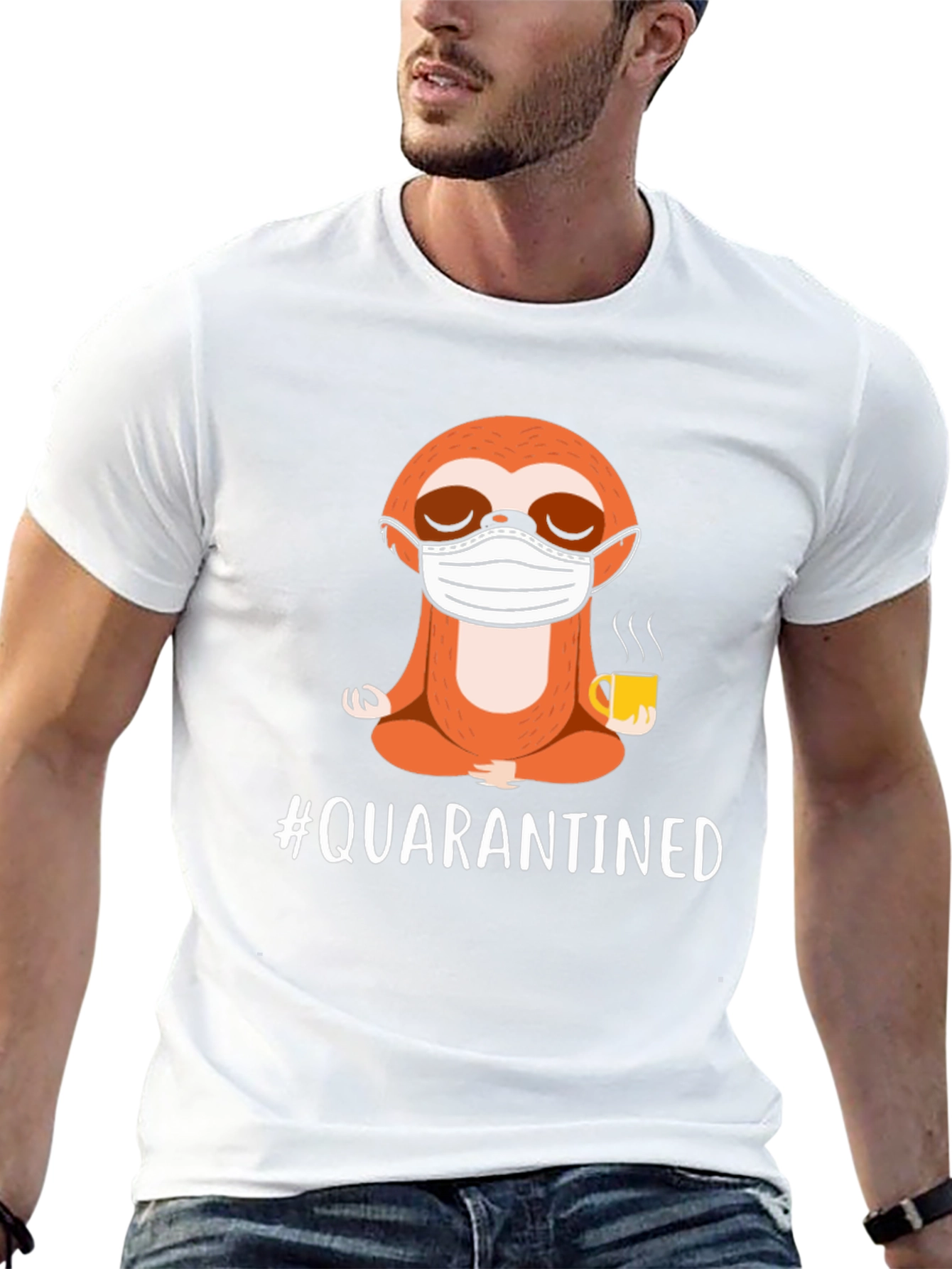 Quarantined Sloth T-Shirt - Black
