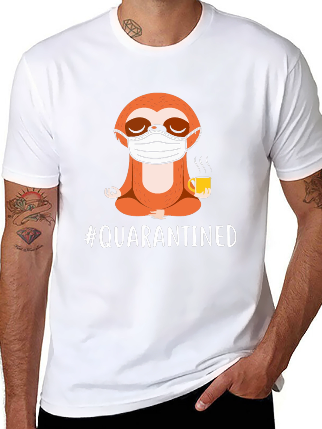 Quarantined Sloth T-Shirt - Black