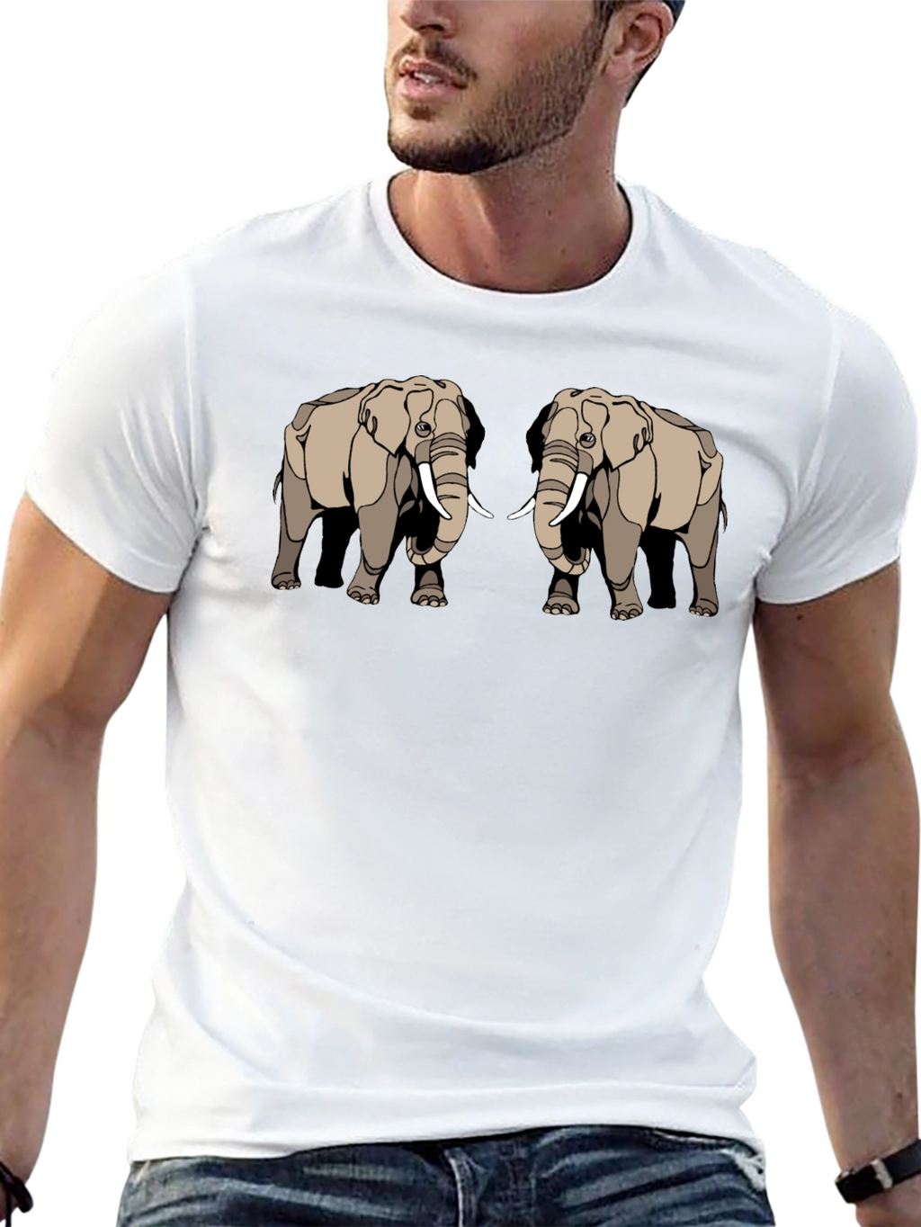 Elephant Graphic Tee - Stylish Black T-Shirt