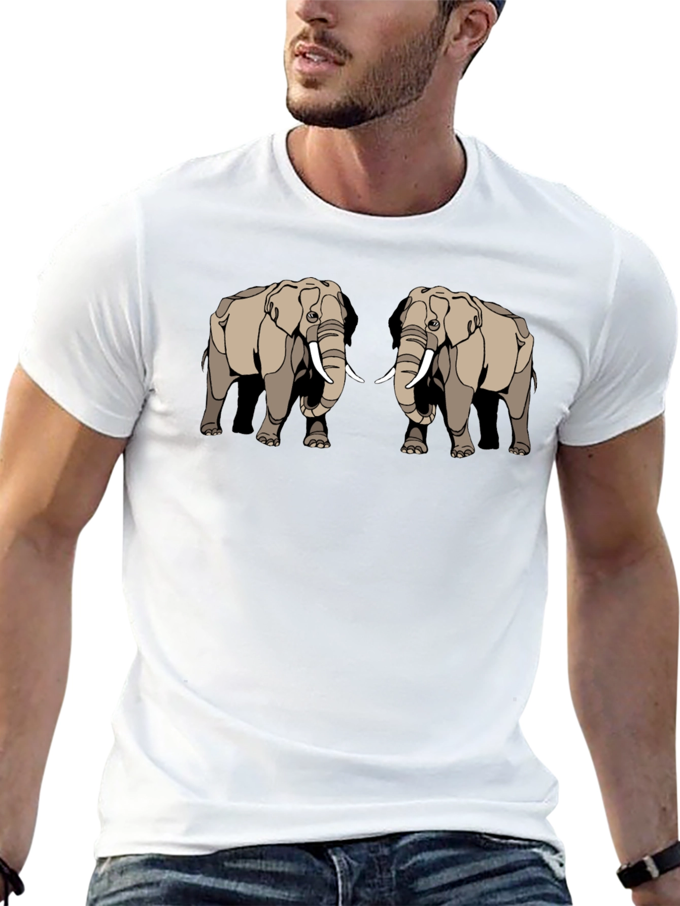 Elephant Graphic Tee - Stylish Black T-Shirt