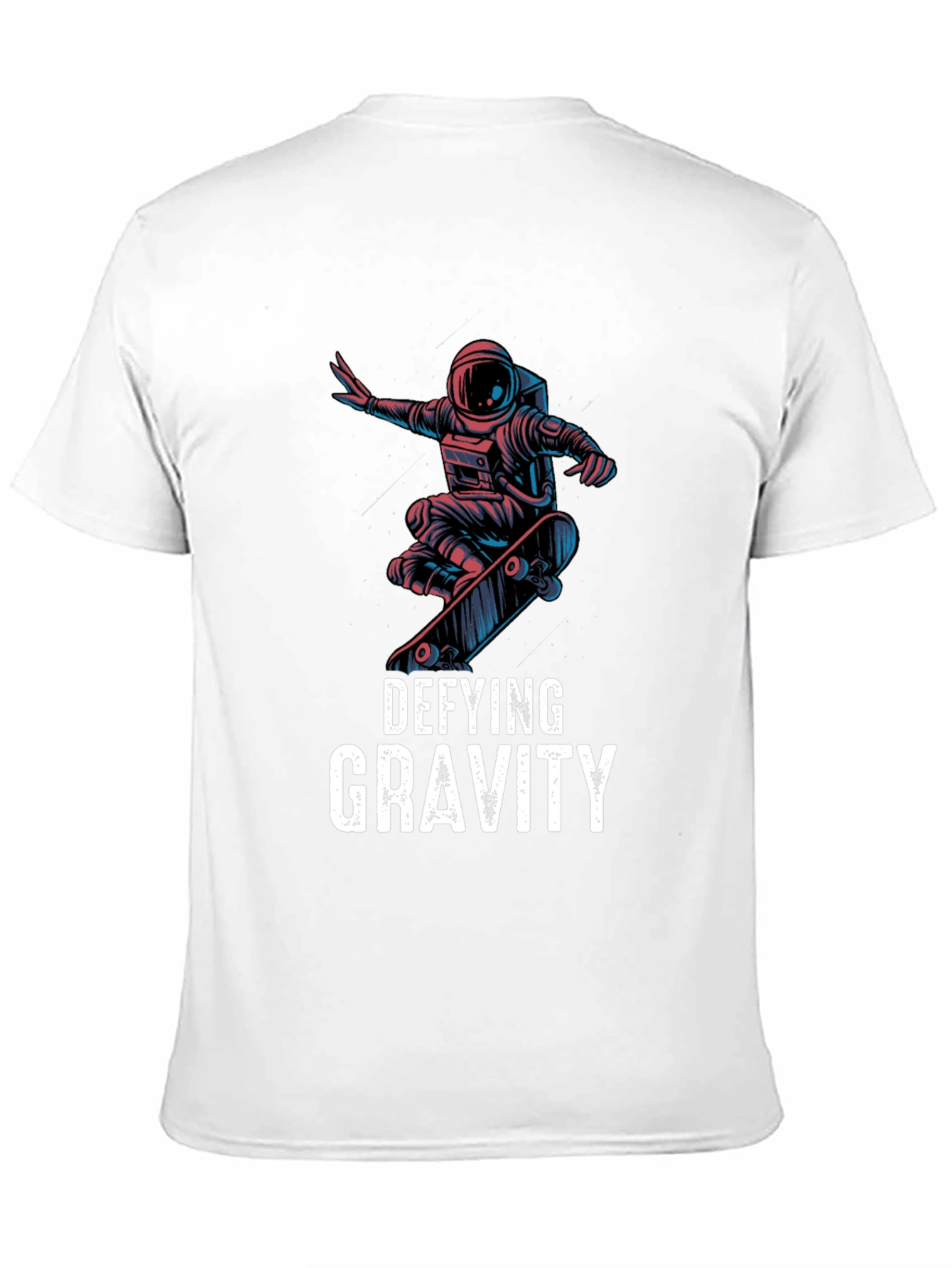 Defying Gravity Astronaut Skateboarder Graphic Tee