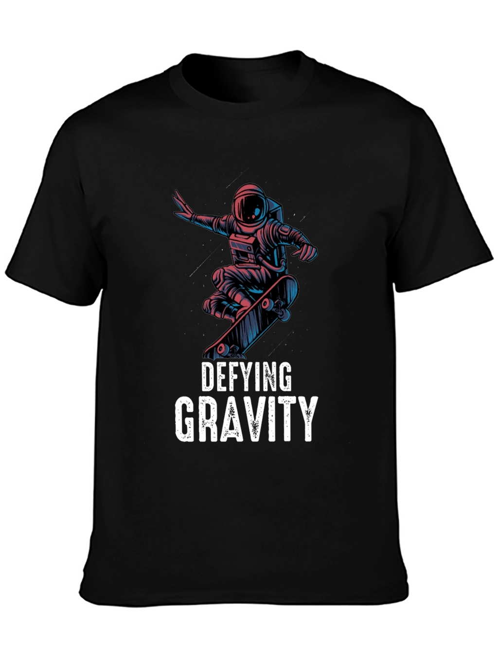 Defying Gravity Astronaut Skateboarder Graphic Tee