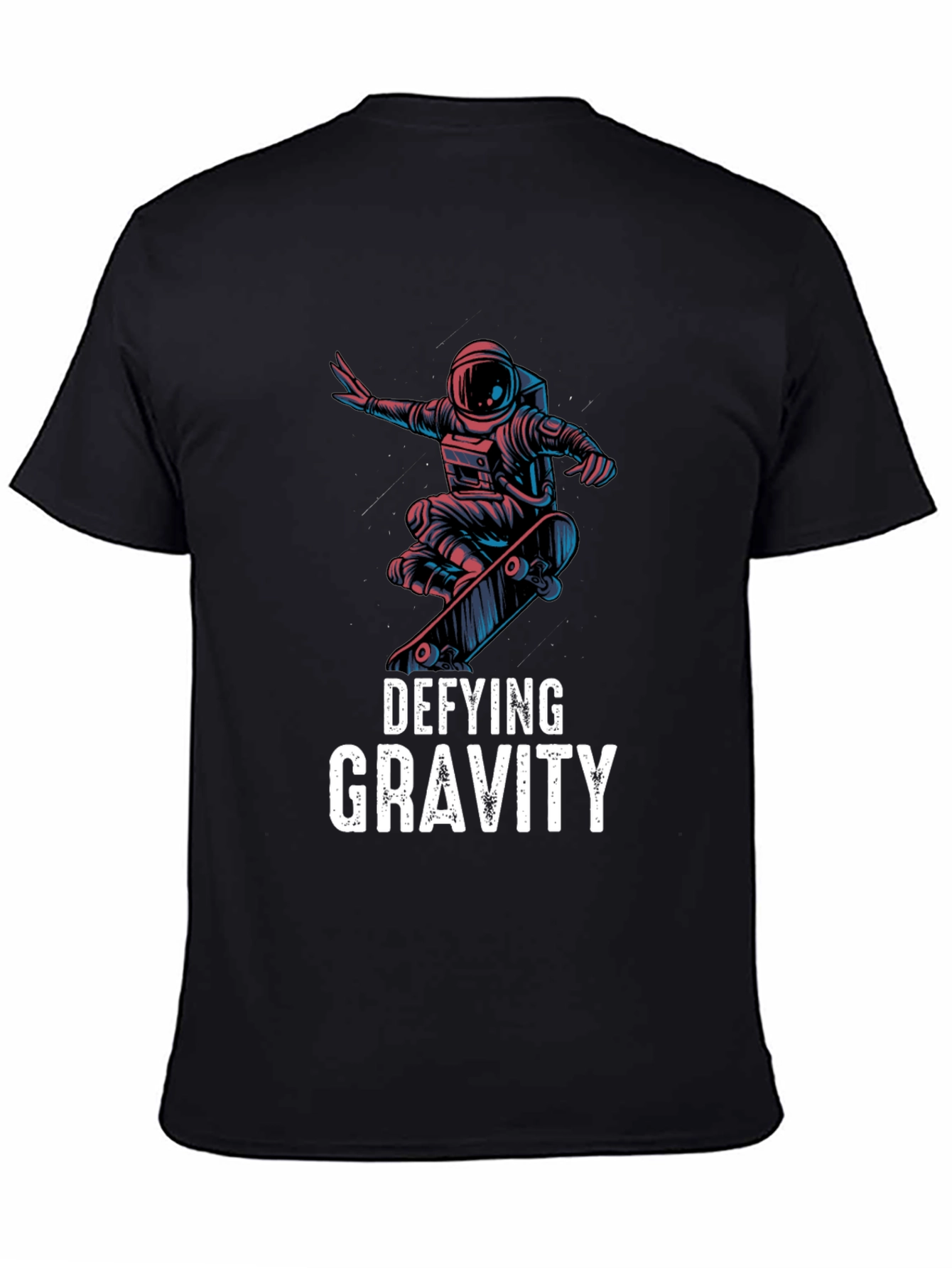 Defying Gravity Astronaut Skateboarder Graphic Tee