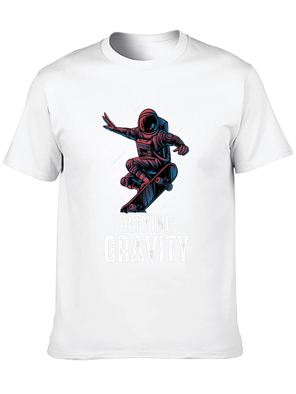 Defying Gravity Astronaut Skateboarder Graphic Tee