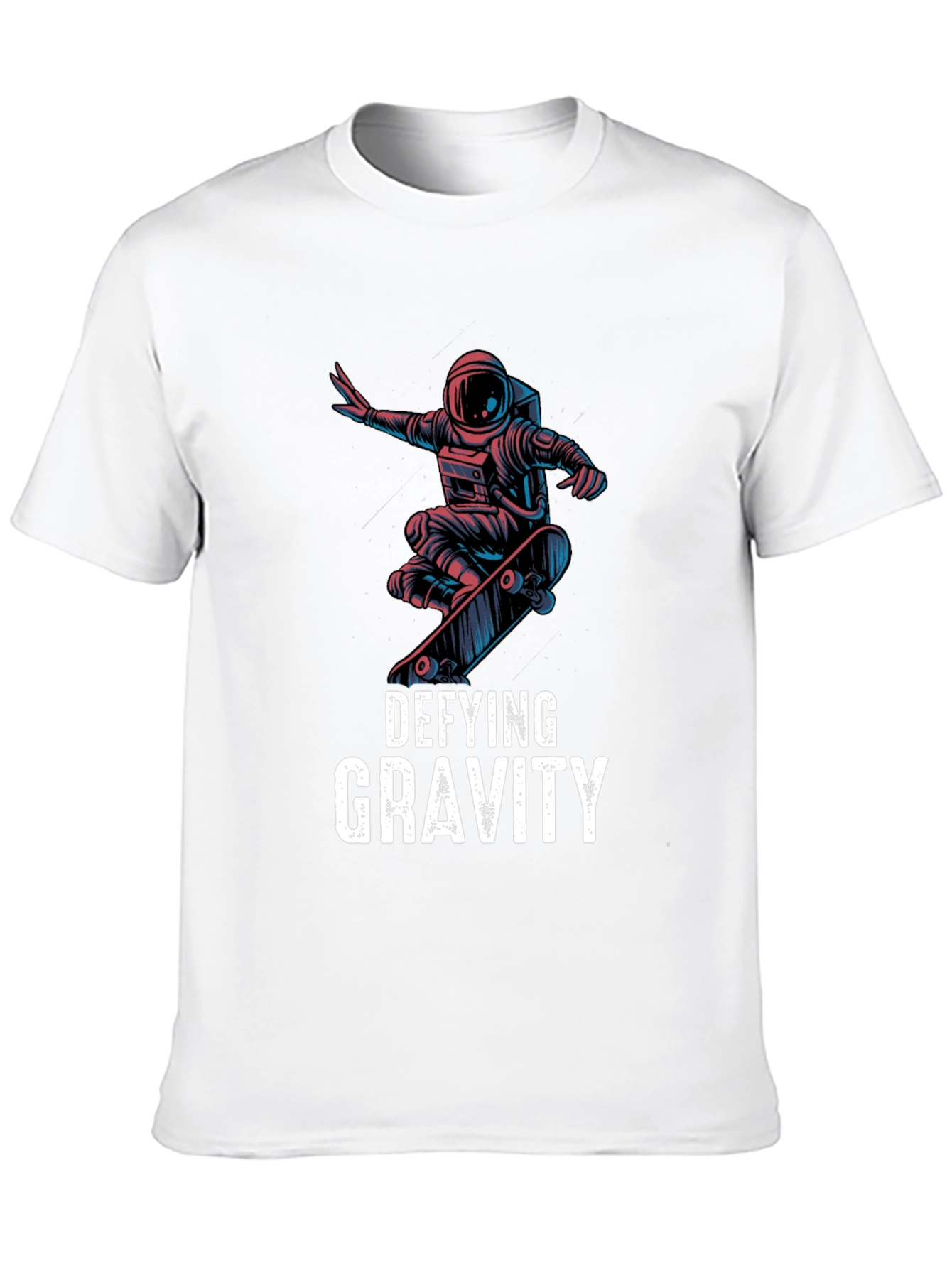 Defying Gravity Astronaut Skateboarder Graphic Tee