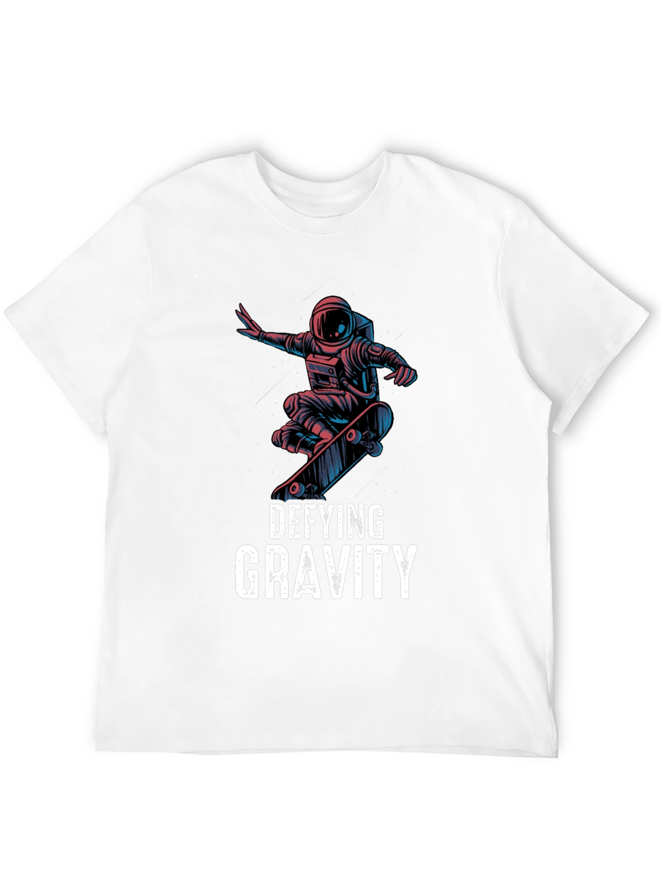 Defying Gravity Astronaut Skateboarder Graphic Tee
