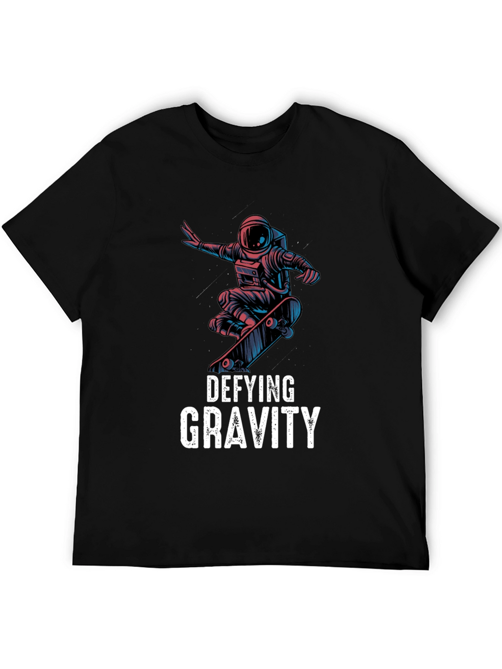 Defying Gravity Astronaut Skateboarder Graphic Tee