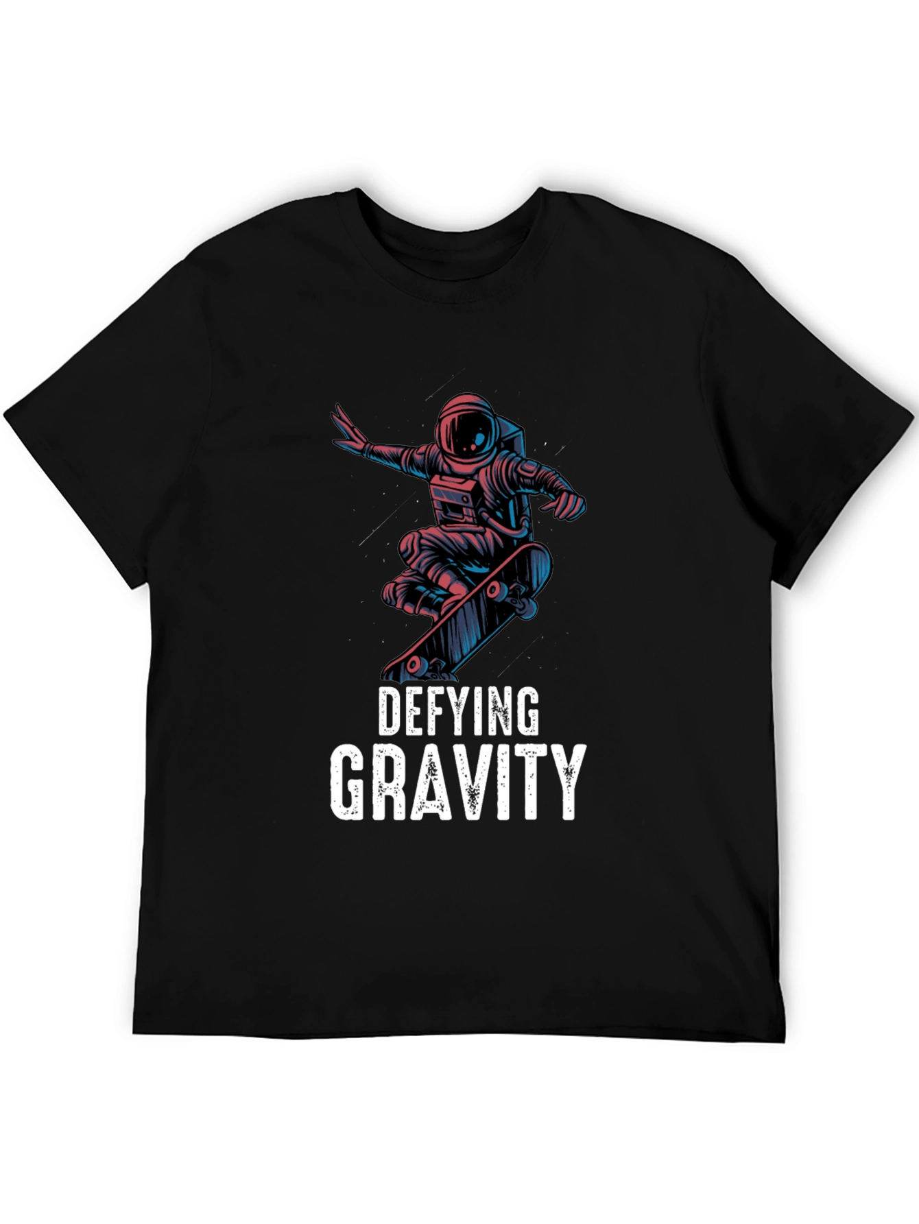 Defying Gravity Astronaut Skateboarder Graphic Tee