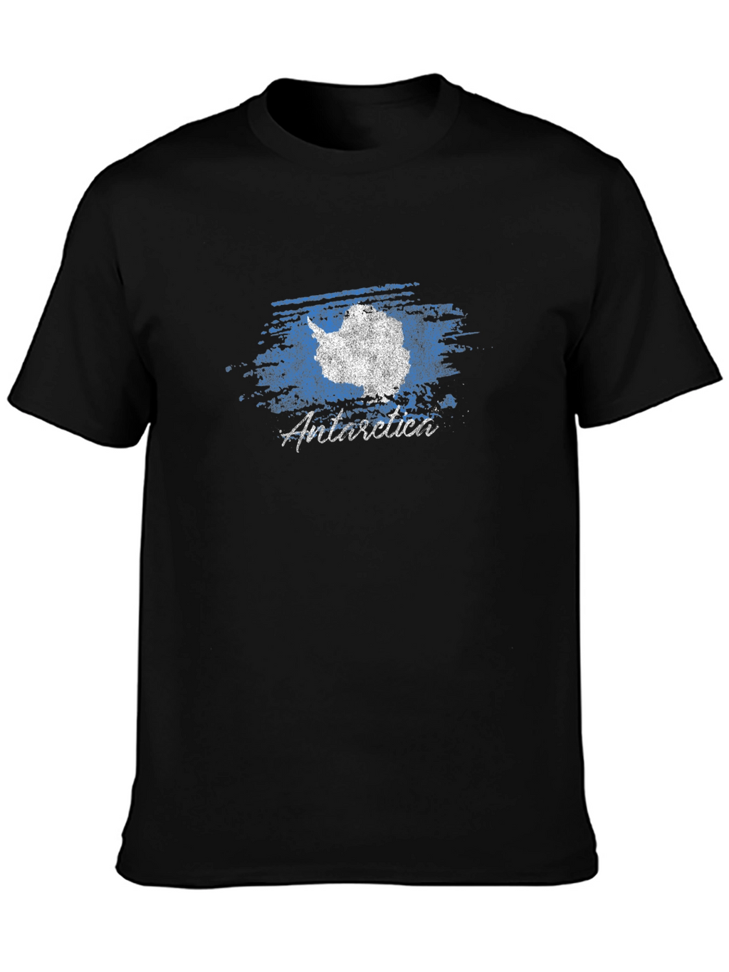 Antarctica Graphic Print T-Shirt - Black