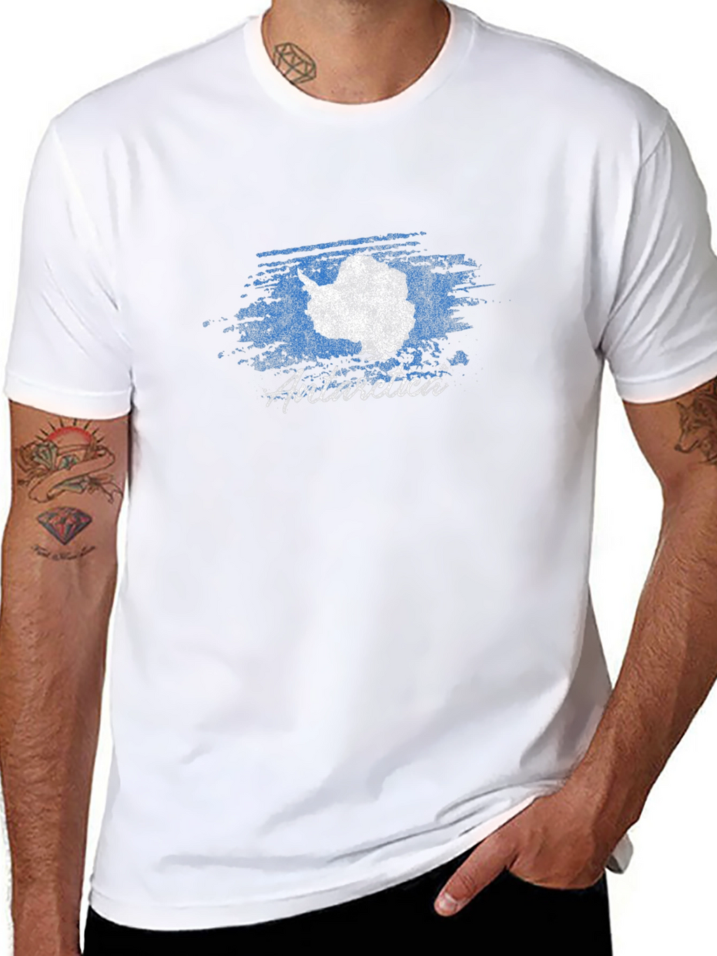 Antarctica Graphic Print T-Shirt - Black