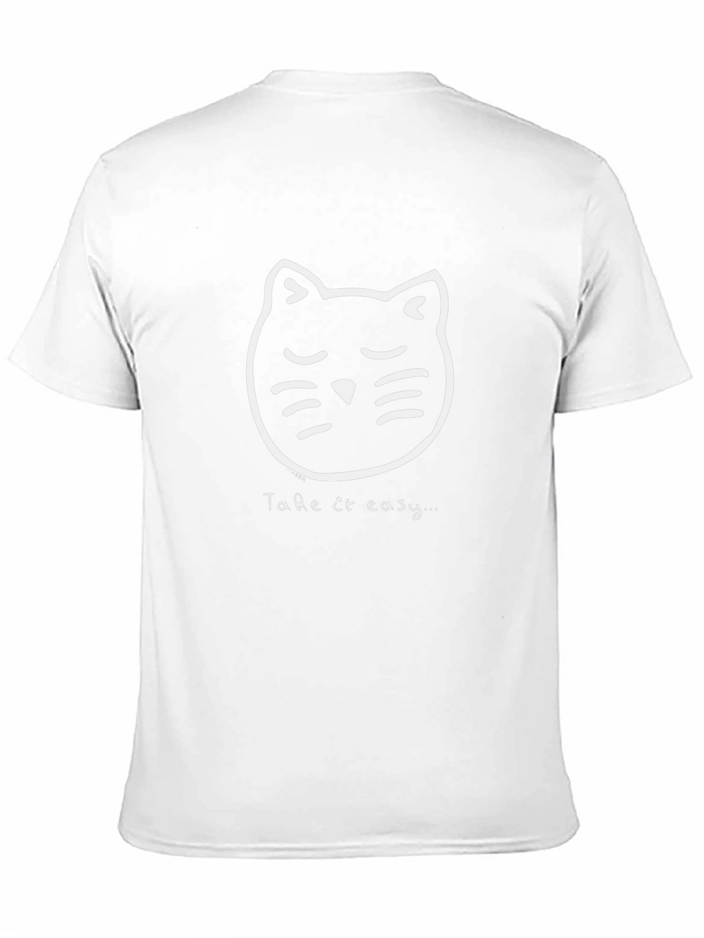 Mens Black T-Shirt with Cat Graphic