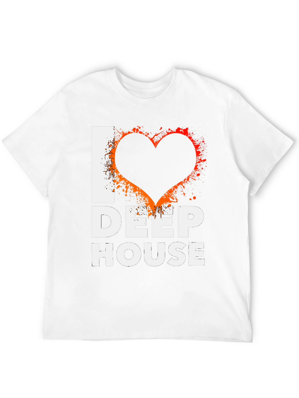 I Love Deep House Black Graphic Tee